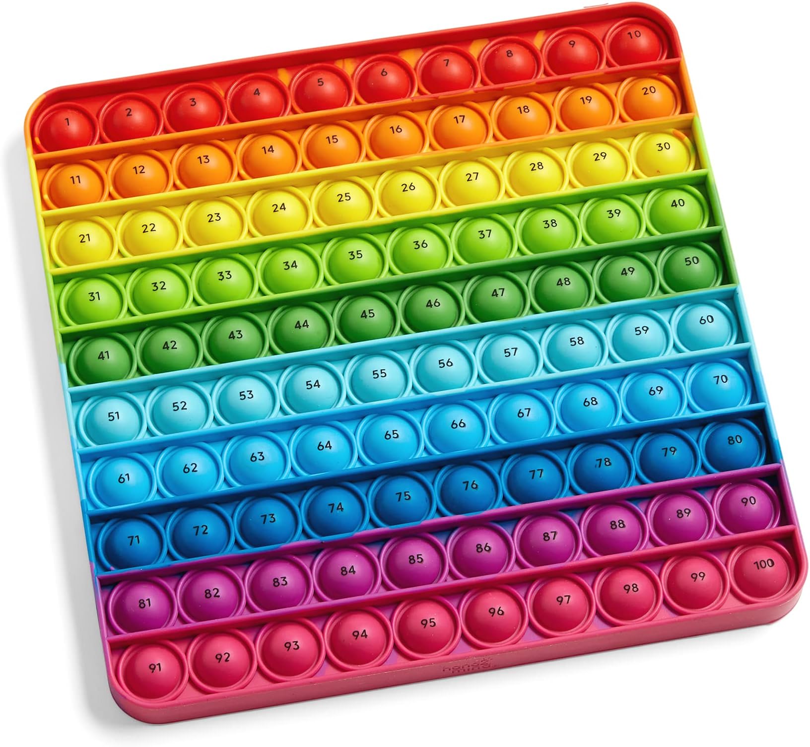 Learning Resources Hundred Board Sensory Bubble Popper, Pop for Counting, Push Pop Fidget Toys, Multiplication Practise, Fine Motor Skills Toys, Focus Tools for Kids, Quiet Fidgets for Classroom