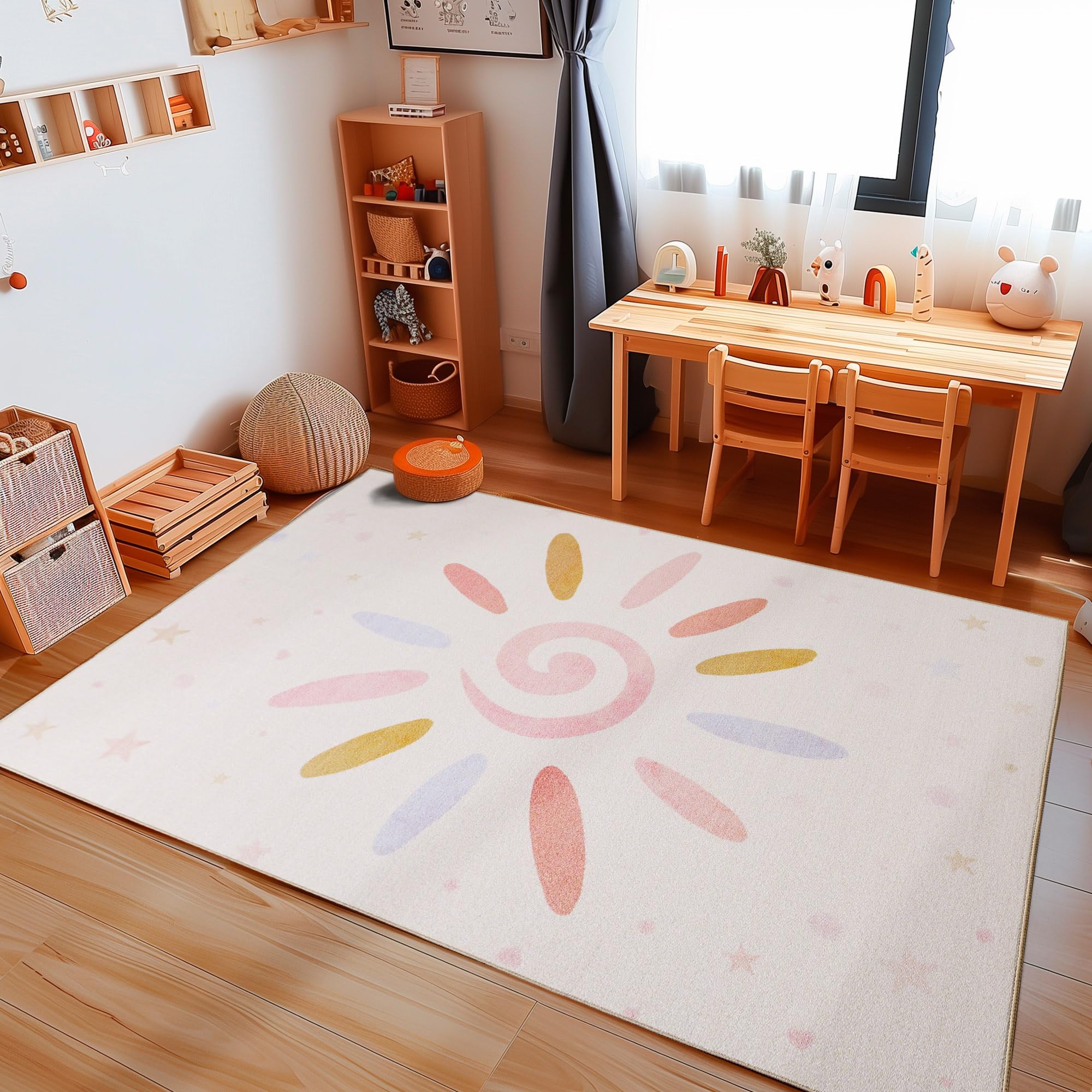 Carpetsale24 Kinderteppich Babyteppich rutschfest für Kinderzimmer, Babyzimmer Jungen und Mädchen Extra Weich und Antiallergen