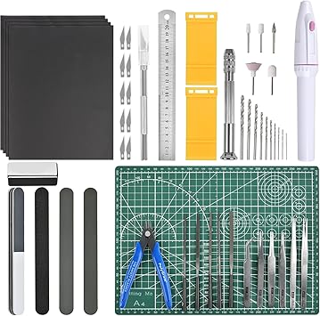 Professional 53 PCS Gundam Model Tools Kit Hobby Building Tools Craft Set Gundam Modeler Basic Tools for Basic Model Building, Repairing and Fixing