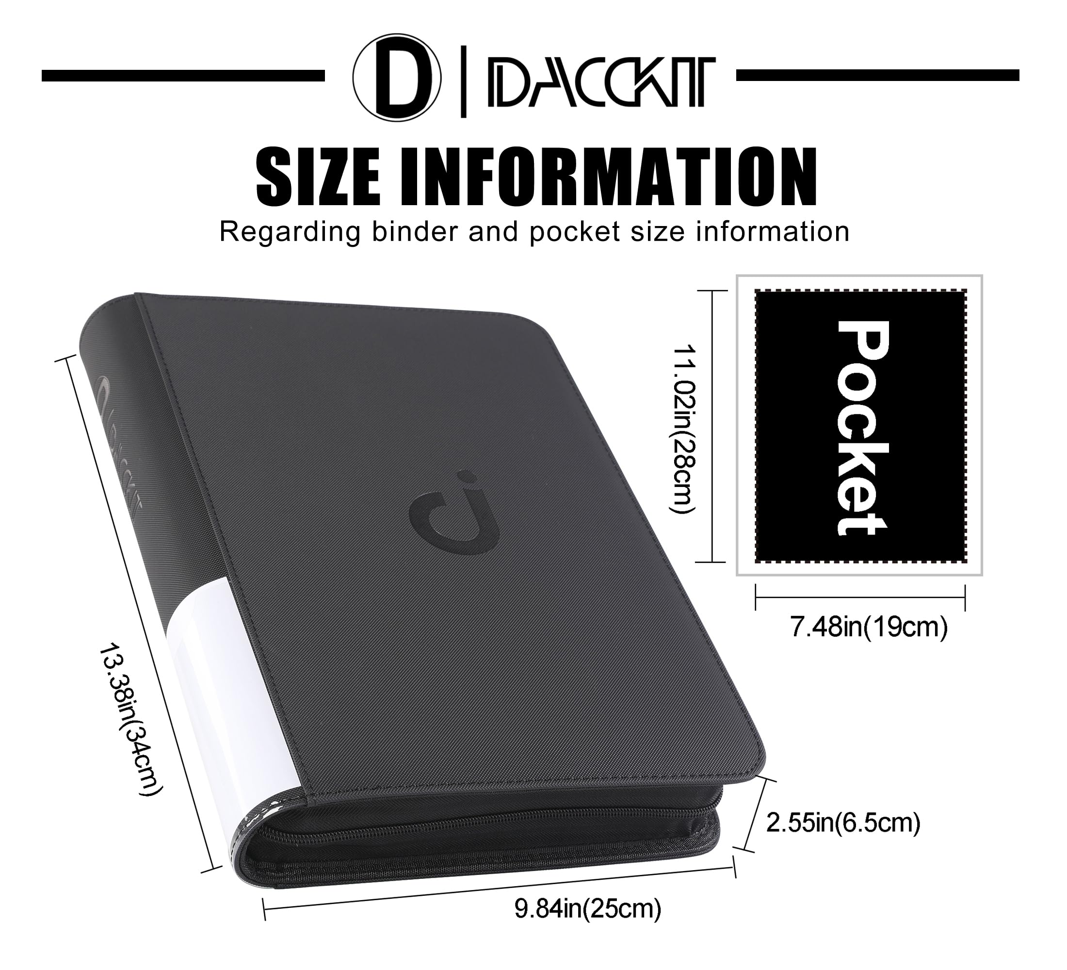 D DACCKIT Classeur de bandes dessinées, album de bandes dessinées avec pochettes pour bandes dessinées ordinaires et bandes dessinées, emballé et emballé – Classeur de rangement pour 24 bandes