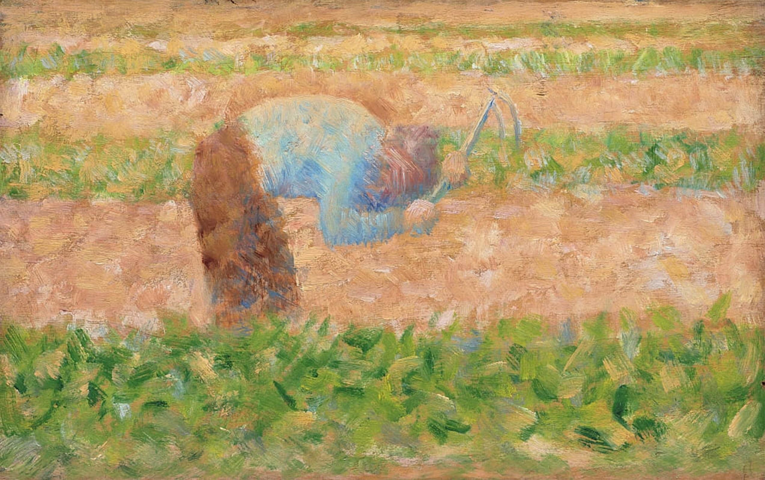 SERENDIPITP Vintage Picture Print on Canvas Wall Art Poster Man with a Hoe by Georges Pierre Seurat Artwork Print Poster for Wall Decor 60x90cm