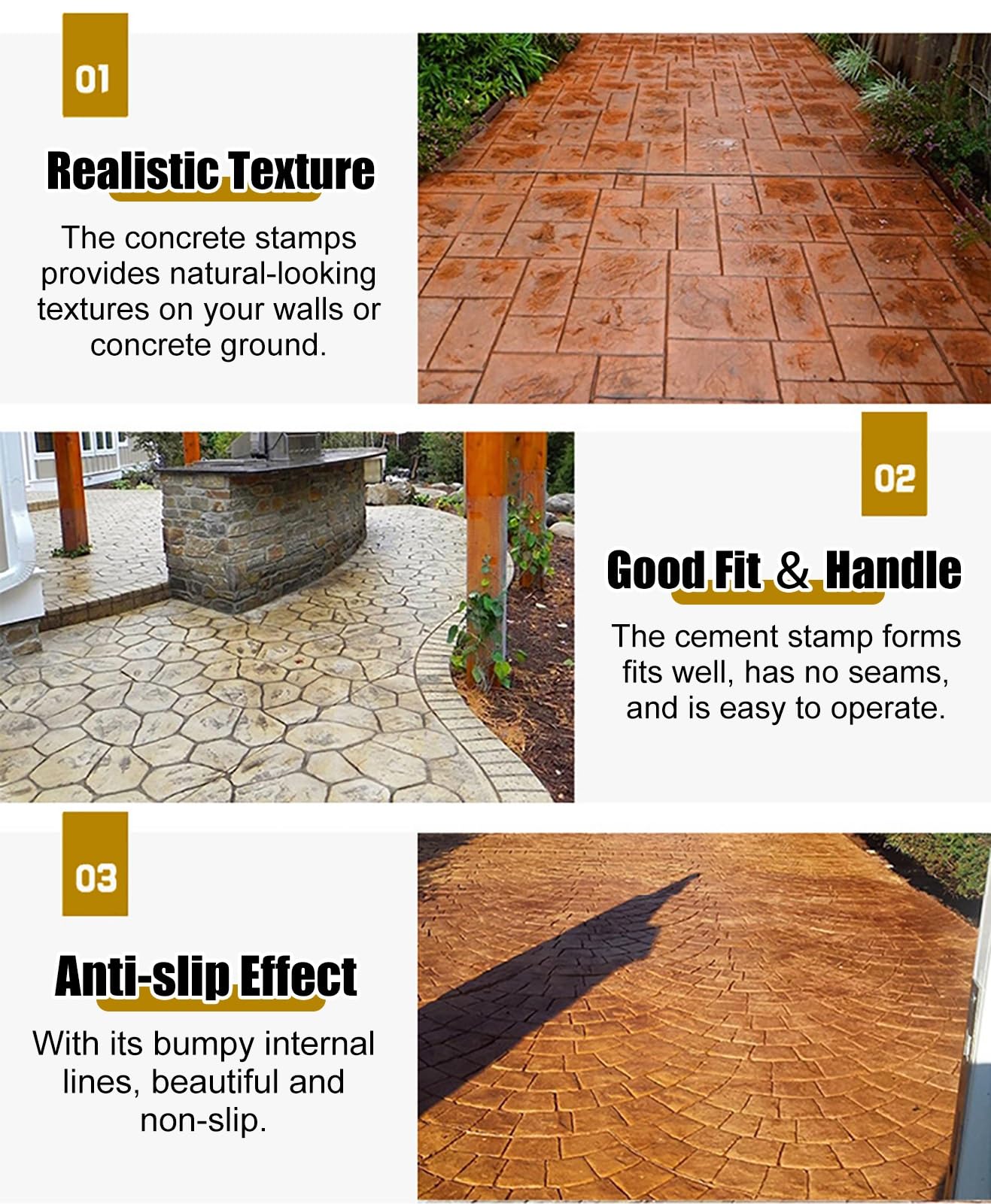 Amazon.co.jp: コンクリート型枠 コンクリート スタンプ テクスチャ