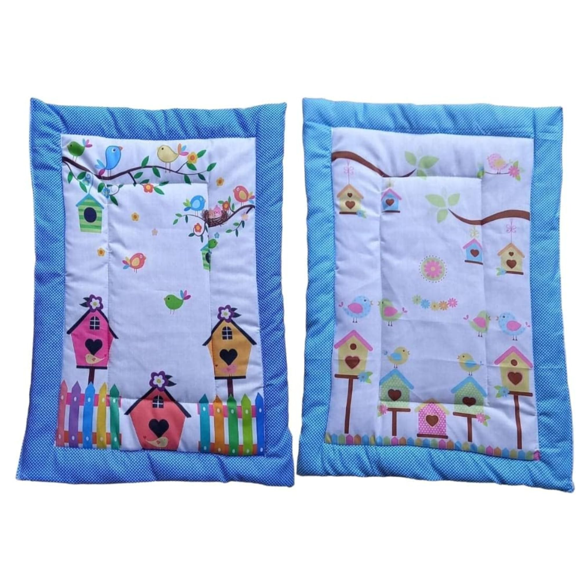 SmallBerry™ Combo Newborn Baby Pom Pom Cotton Baby Bed | Godari | Cradle Bed | Crib Sheet | Changing Mat Baby Godadi | Godari | Bedding Set | Mattress_Pack of 2