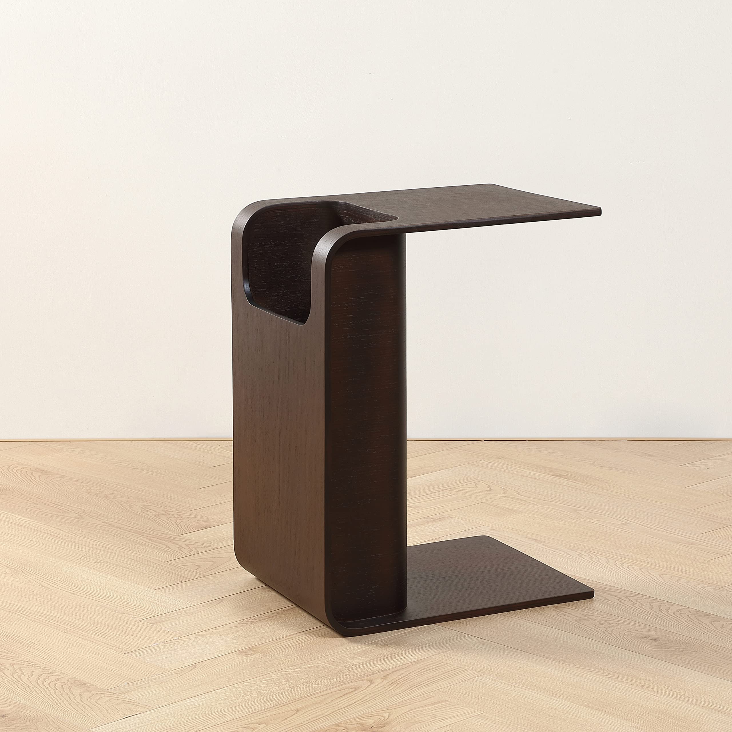 Photo 1 of COZYMATIC Christensen Side Table Wood End Table Narrow Sofa Table C Table for Living Room, Bedroom, Entryway, Small Spaces, No Assembly with Storage - Walnut Brown