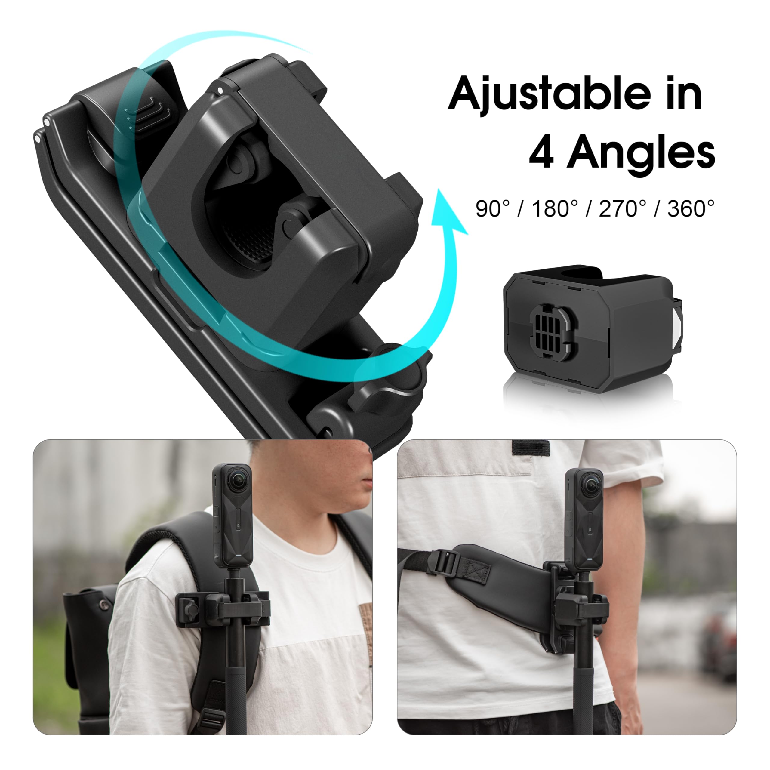 Selfie Stick Holster Backpack Strap Clip Mount for Insta 360 X5 X4