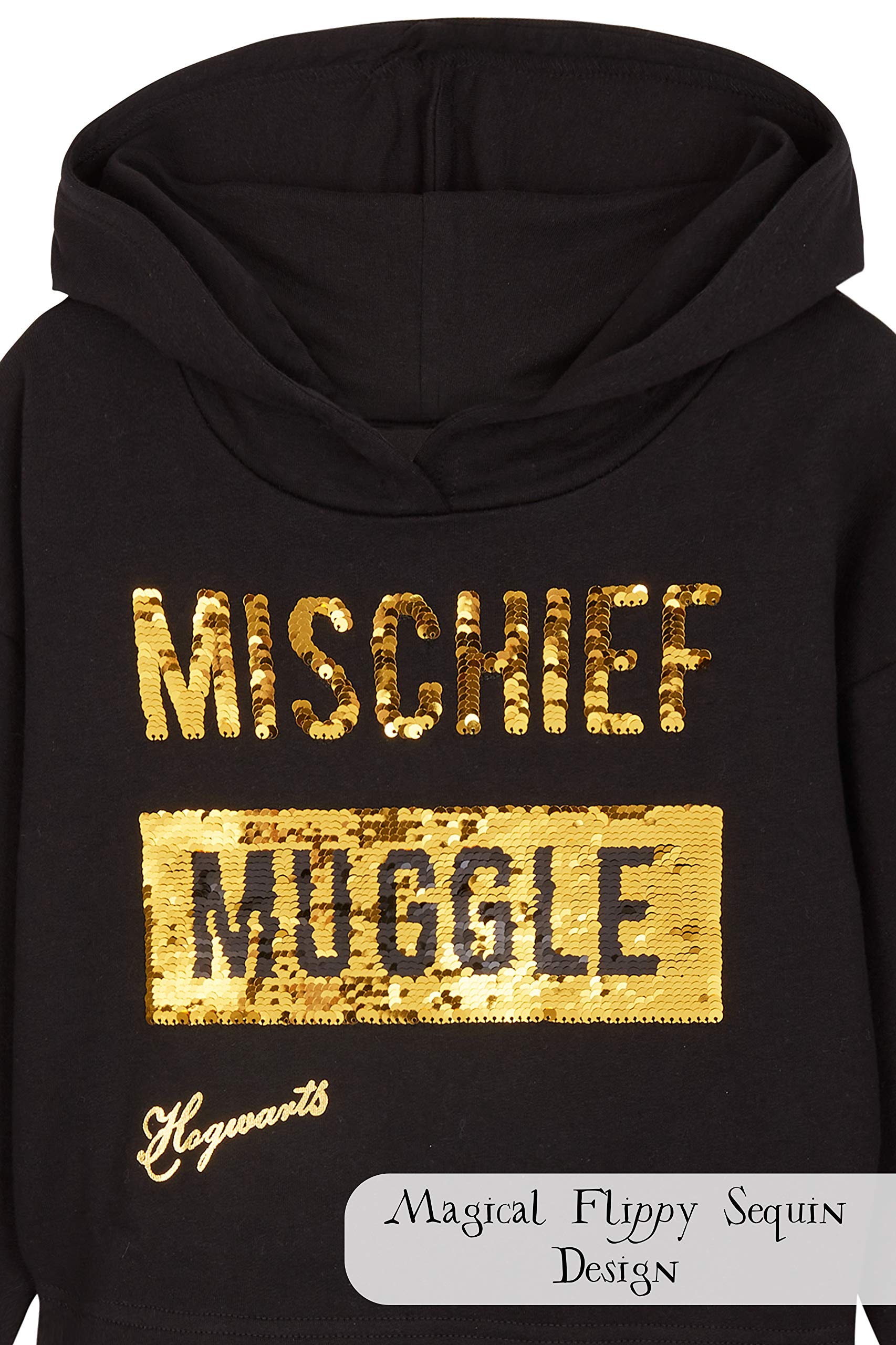 Harry Potter Felpa Corta con Cappuccio per Bambina E Ragazza E Leggings in Cotone 6-14 Anni, Abbigliamento Ufficiale, Magiche Idee Regalo