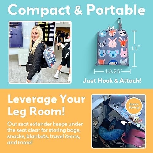 Miniatura 6 de Extensor de cama y asiento de avión para niños pequeños, cama de avión acogedora y fácil de instalar para niños, de 1 a 4 años