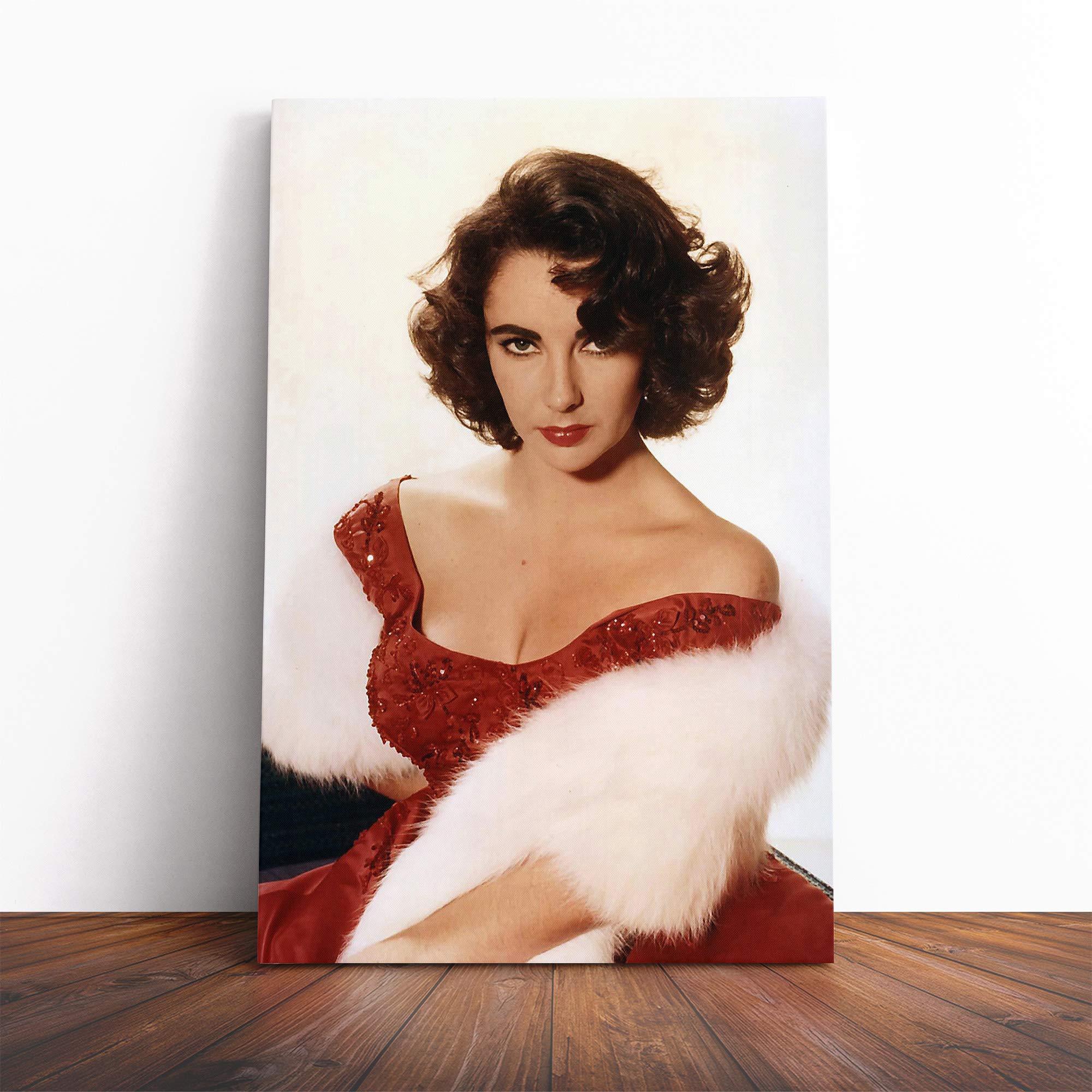 Elizabeth Taylor (2) Canvas Print | Gallery Wrapped 30mm Frame Wall Art | 20x14 inches | Ready to Hang | Modern Picture | Living Room Bedroom Lounge Office
