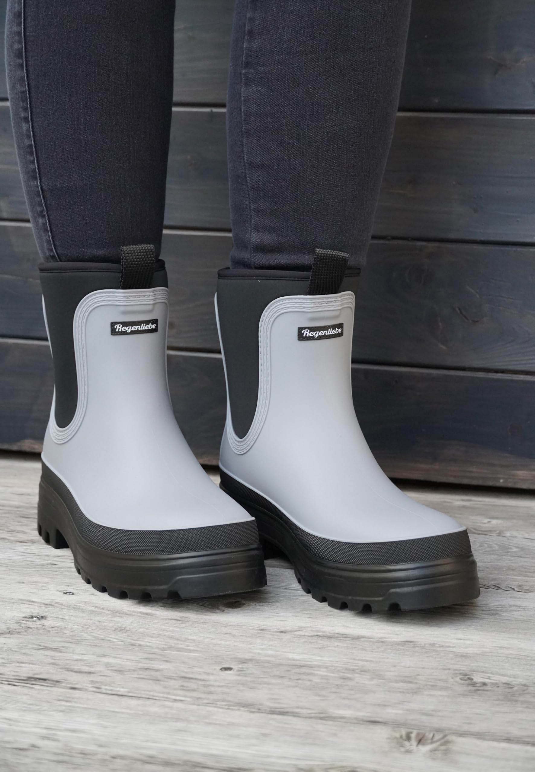 Regenliebe Damen Regenstiefel Short Story Halbschaft Gummistiefel Feel Good wärmend gefüttert