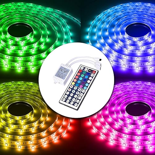 Miniatura 2 de phopollo Control remoto de 44 teclas con receptor IR de dos puertos para 5050 1224 V luces de tira LED