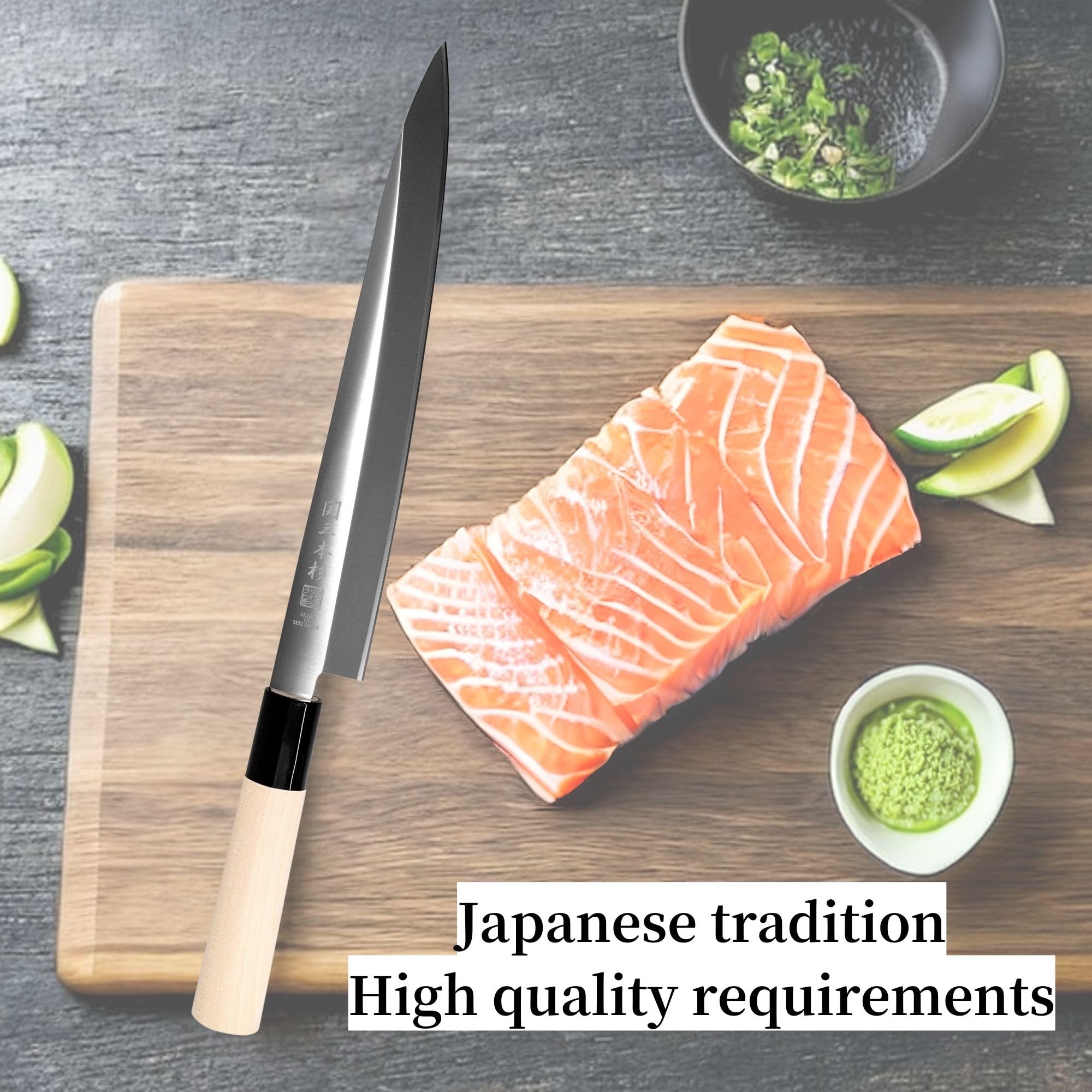 Faca japonesa Seki Japan Seki SANBONSUGI Sushi Chef, faca de aço
