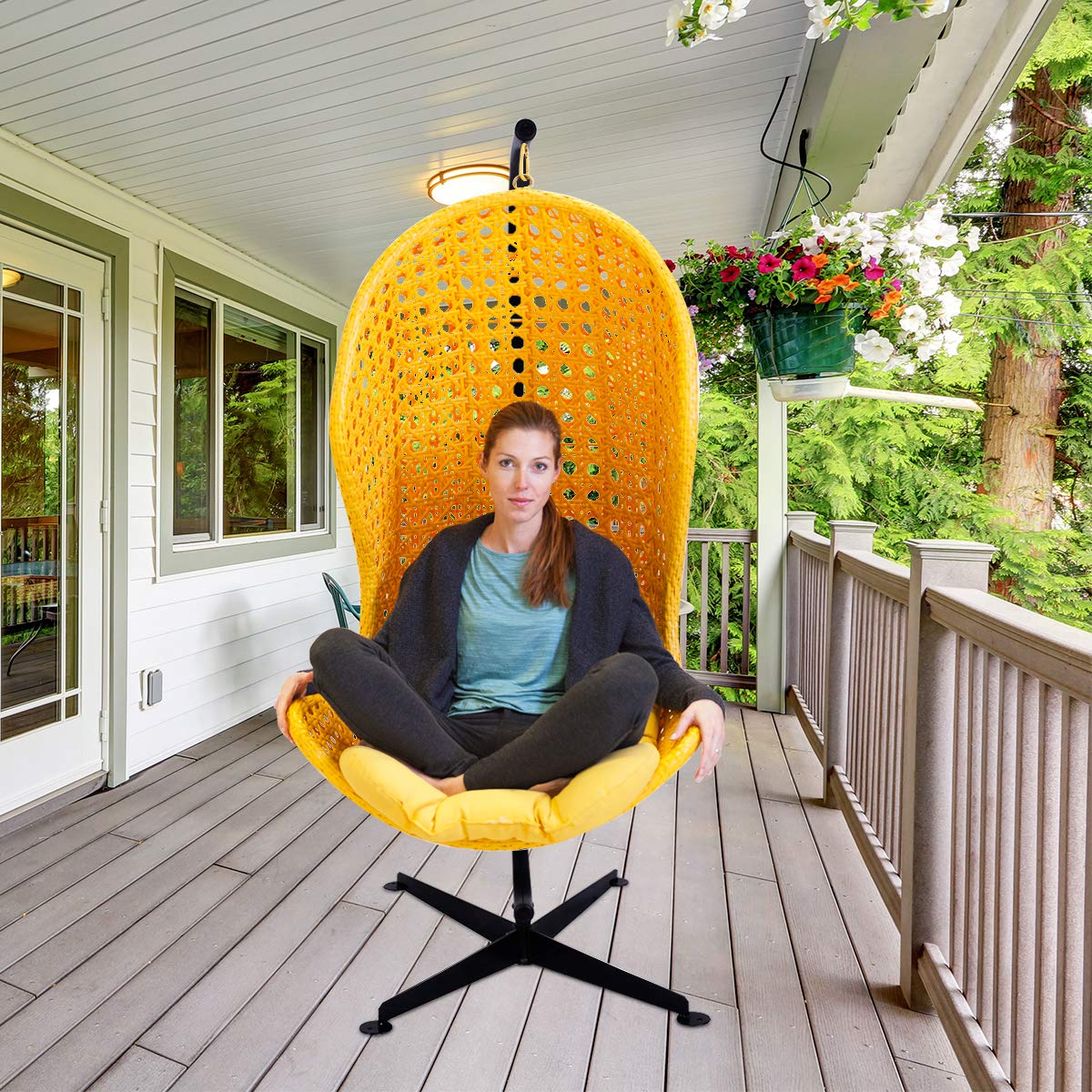 GOPLUS Hangstoelframe, zware belasting, metalen hangende C-standaard
