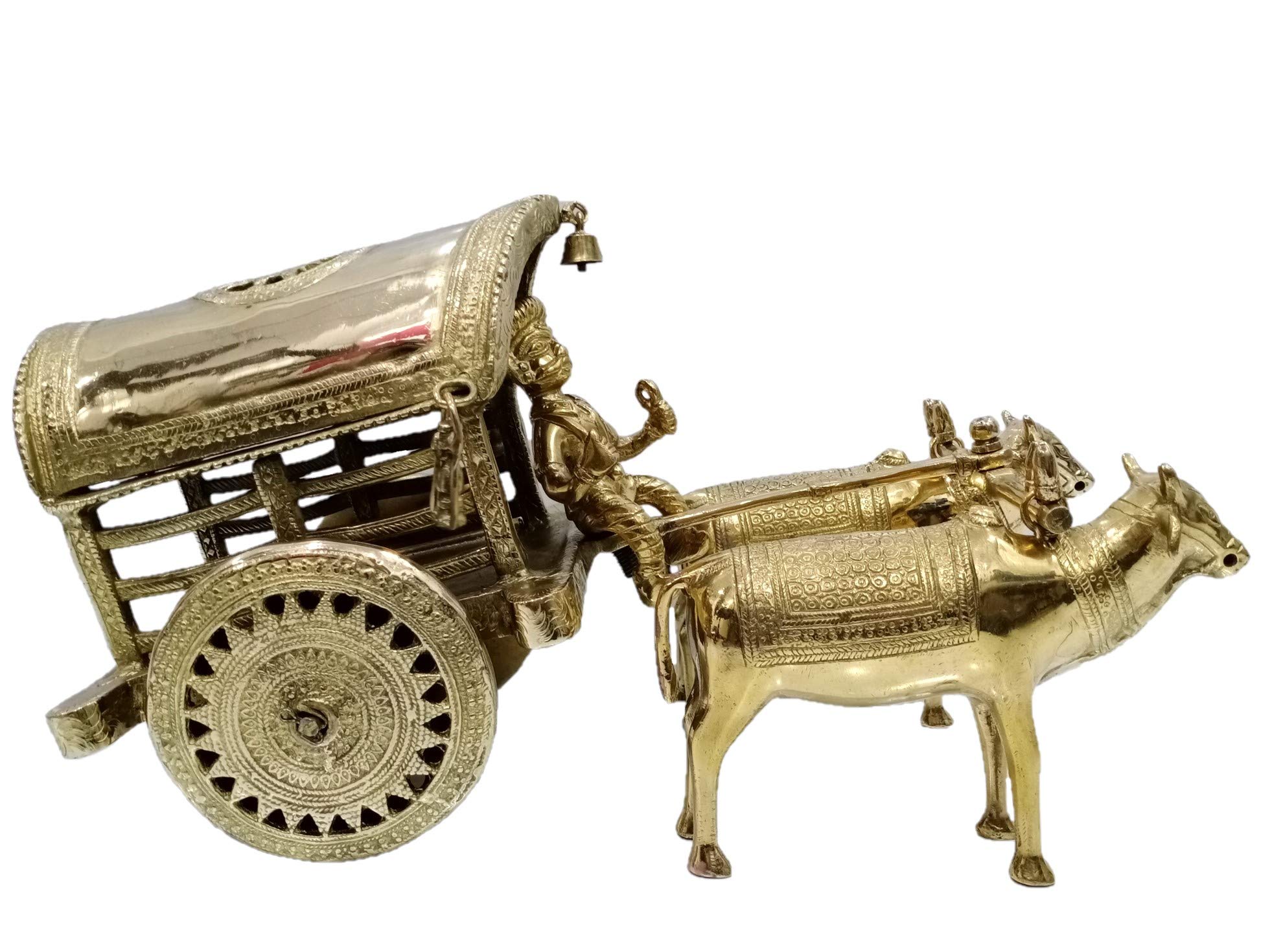 Buy Brass Bull and Cart Home Decorative Showpiece Bull Cart Antique
