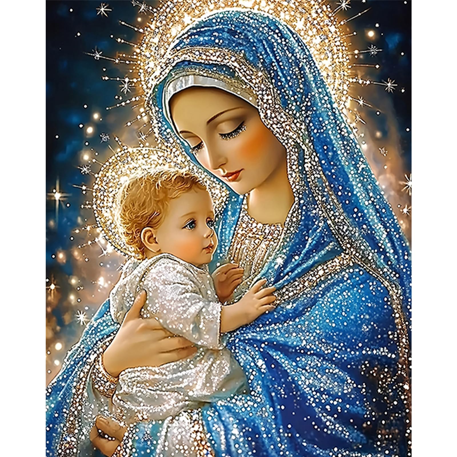 POETRYDRAW Starry Divine Portrait Full DIY 5D Round Drill Gem Art Diamond Art Painting Kits 40x50cm for Adults/Beginners Gift Idea Home Decor (Starry Divine Portrait)
