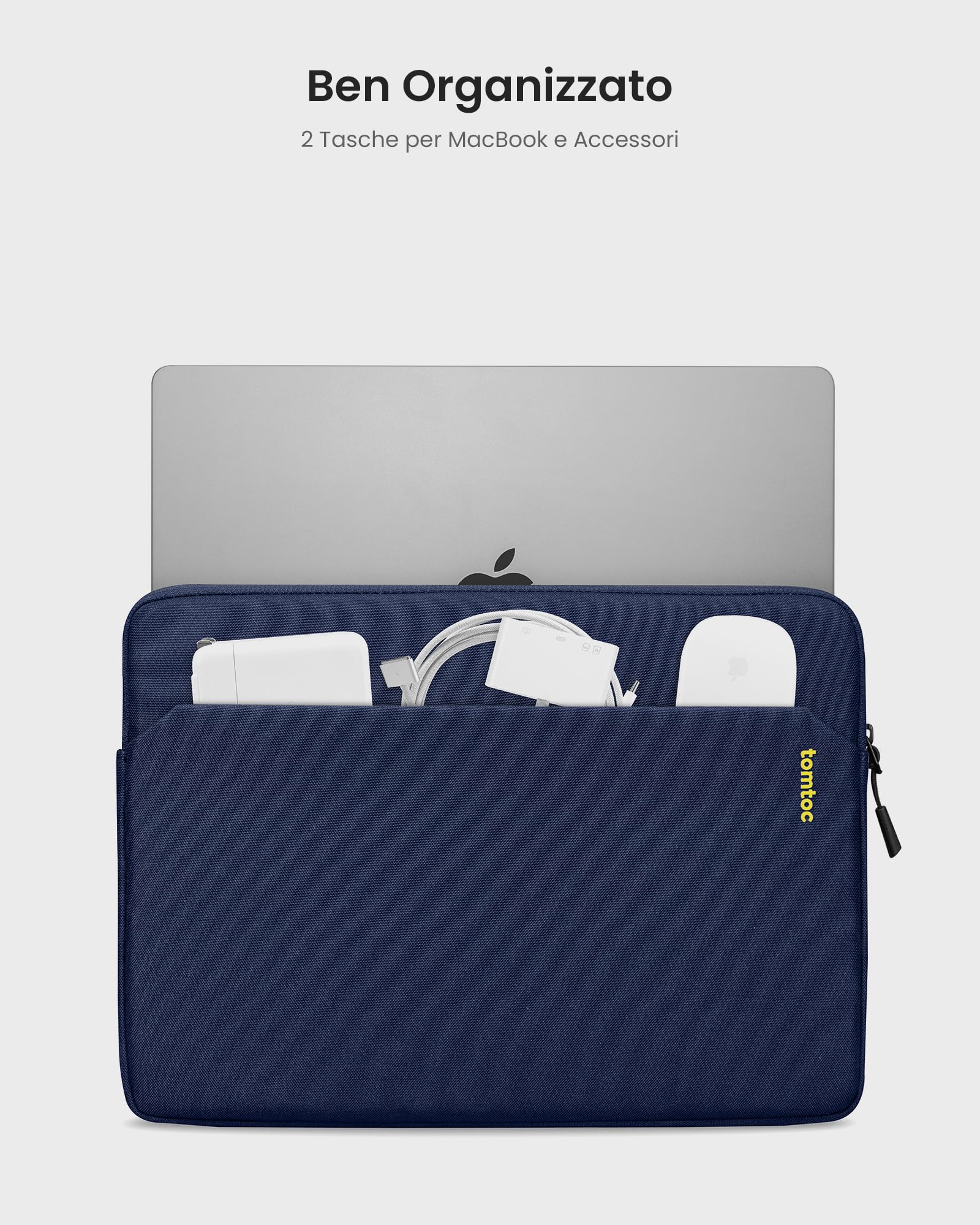 tomtoc Custodia Ultra Sottile per 13 Pollici MacBook Air M5/A3449 2026, M4/M3/M2/M1/ 2025-2018, 2026 13" MacBook Neo A18 Pro, 13" MacBook Pro M2/M1, Custodia per Laptop Adatta 13" Surface Pro 11