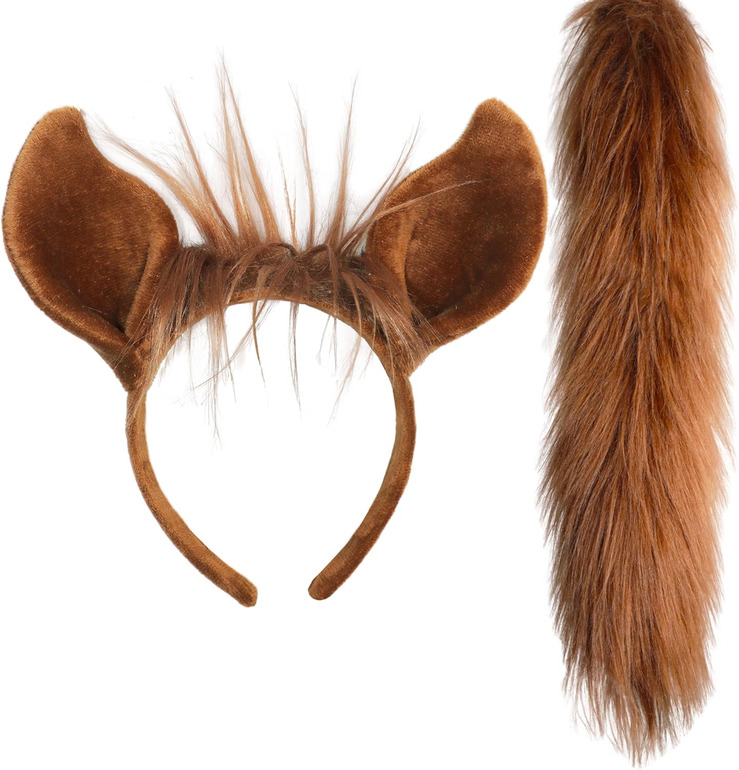 Tequise Horse Costume Accessory Set- Horse Ears Headband and Faux Fur Tail Set