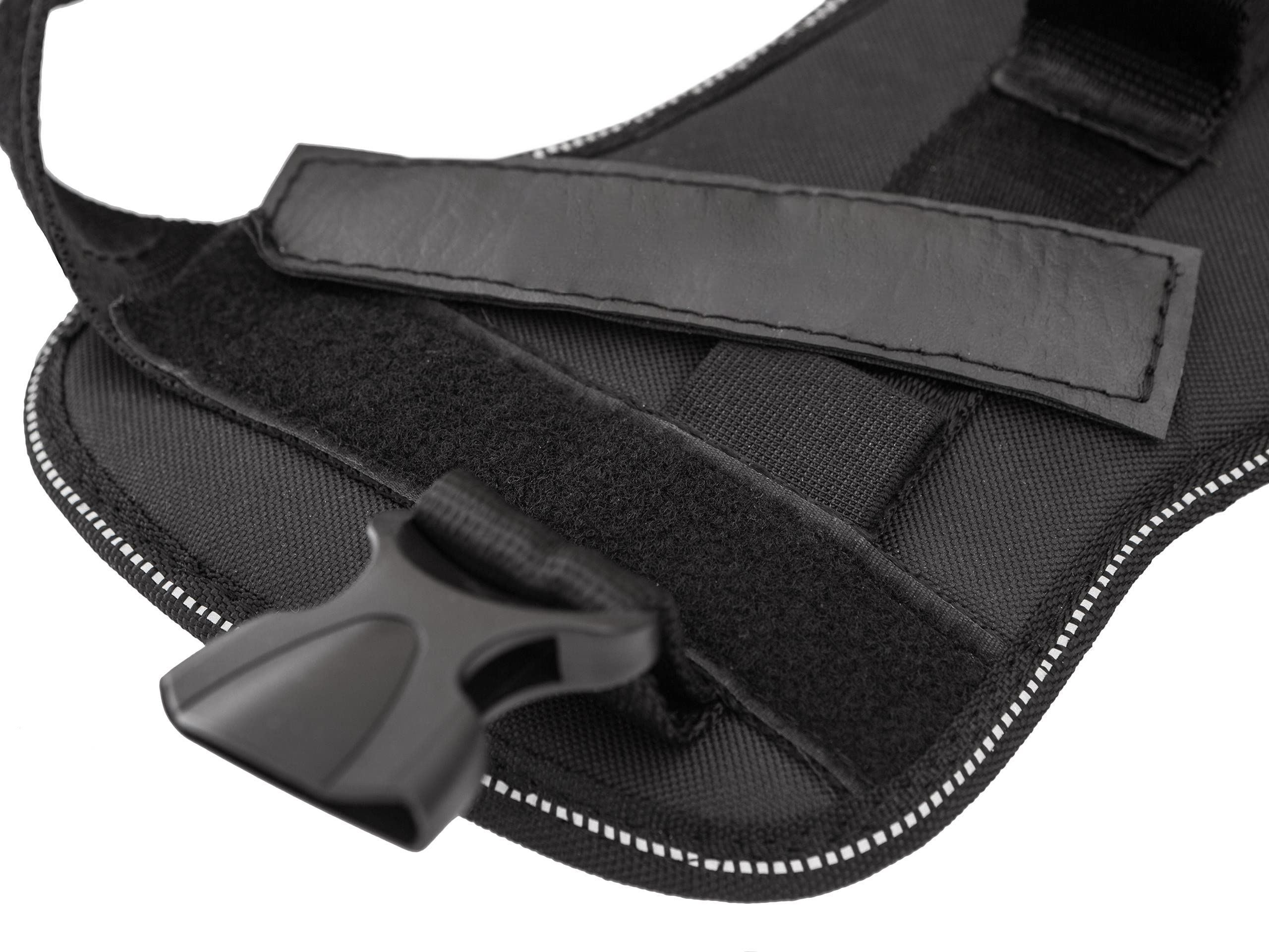 Imbracatura per cani senza pressione, imbracatura riflettente R4 73-97 cm, colore: nero
