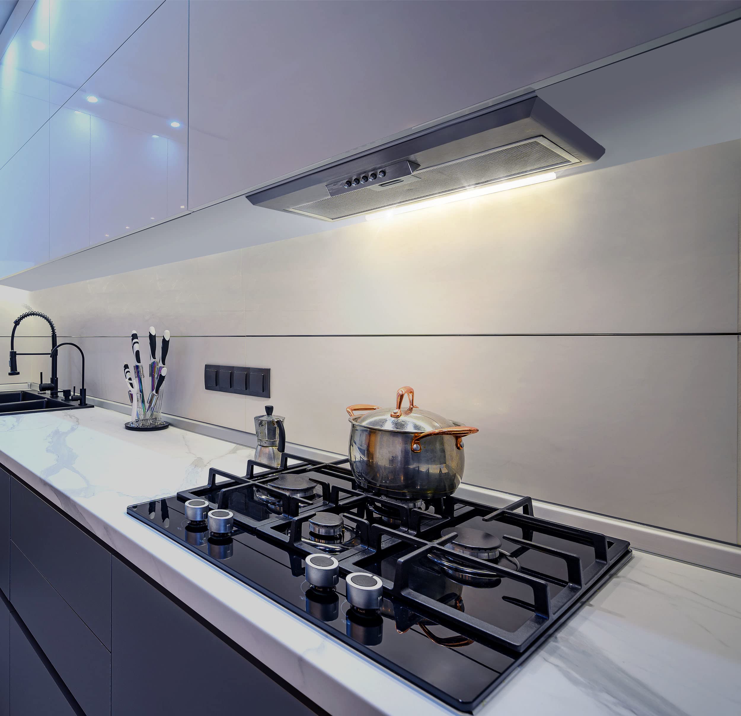 LAMPADA ARMADIO LED ricaricabile con sensore di movimento PIR e porta