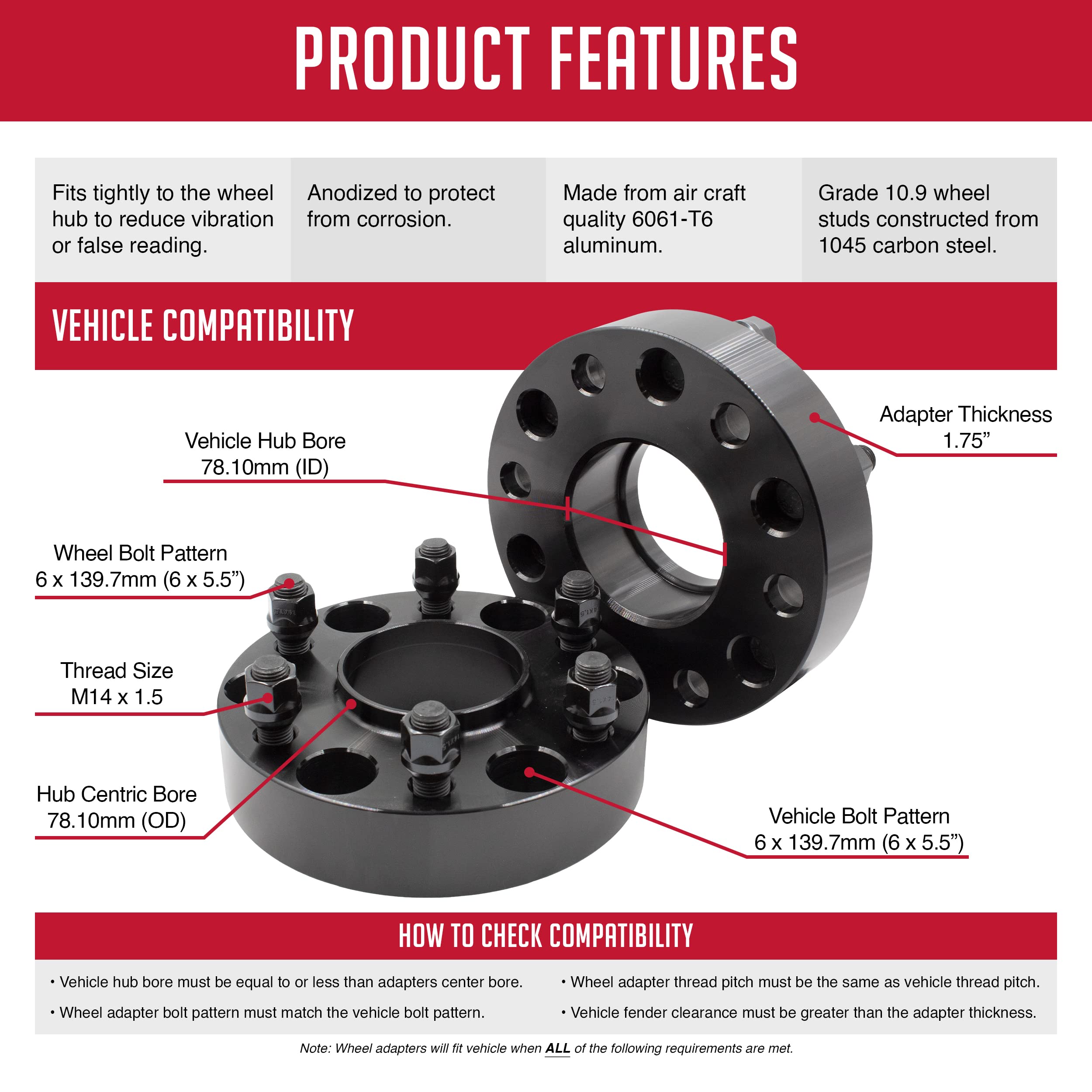 6x139.7 Hubcentric Wheel Spacers For Toyota Landcruiser, Hilux, Tundra... (CB 106 Mm) | In Stock - View #14