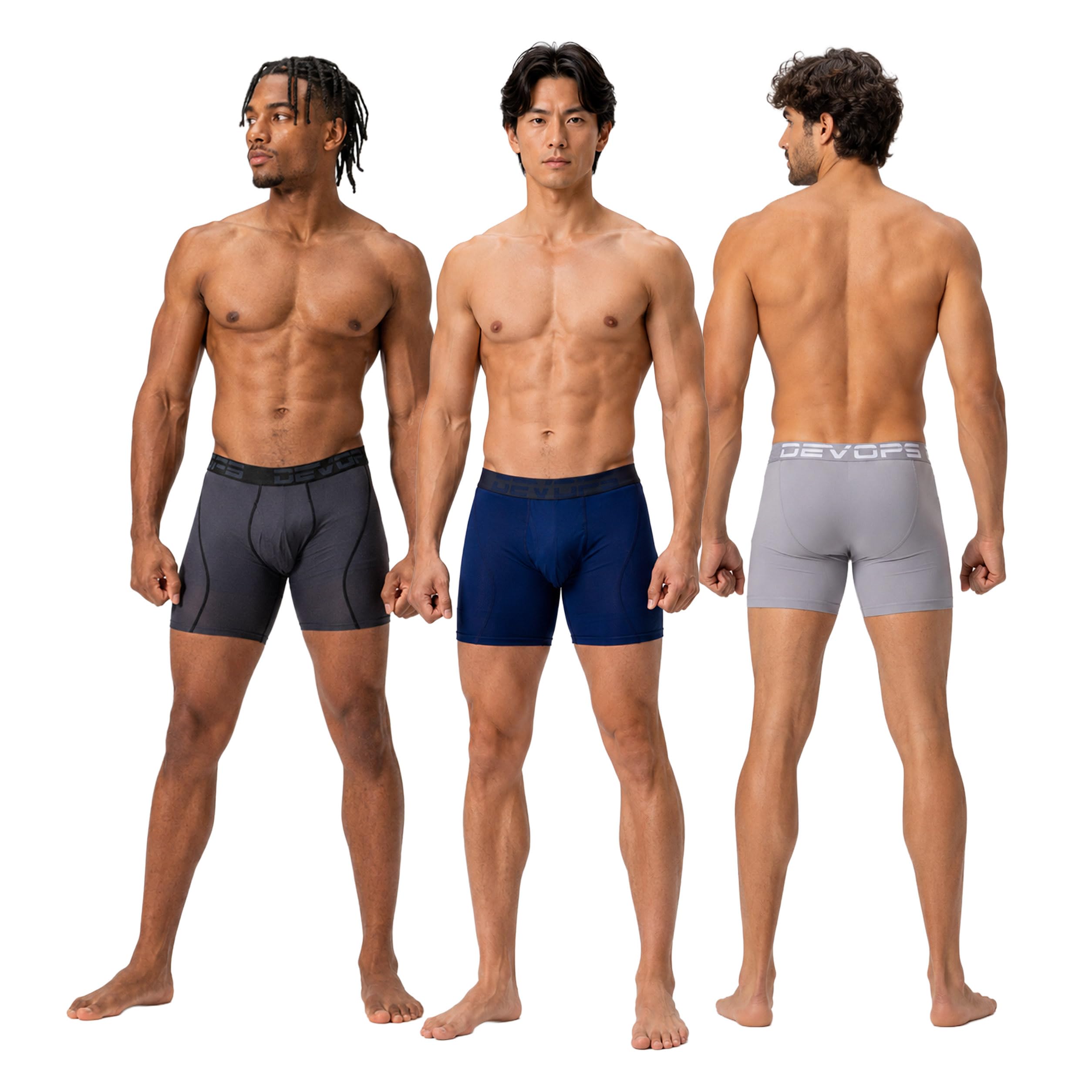 Ropa interior de malla Devops para hombre pack de 3 bóxers de 6 pulgadas talla L 7