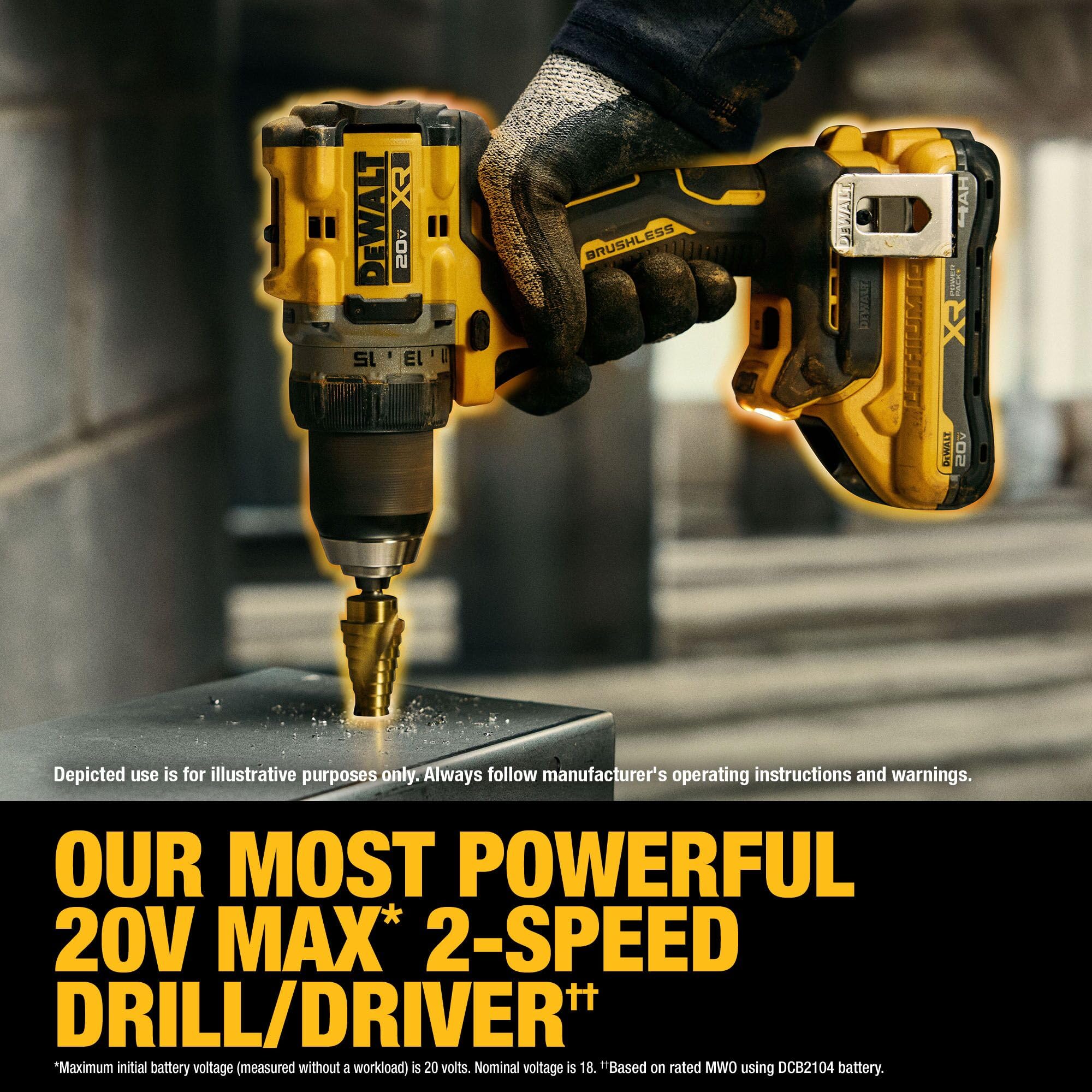 Amazon | DEWALT 20V MAX XR ブラシレスコードレス 1/2インチドリル 