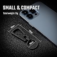 Vista 5 de Llavero con mosquetón de titanio KeyUnity, organizador EDC de liberación rápida con llavero