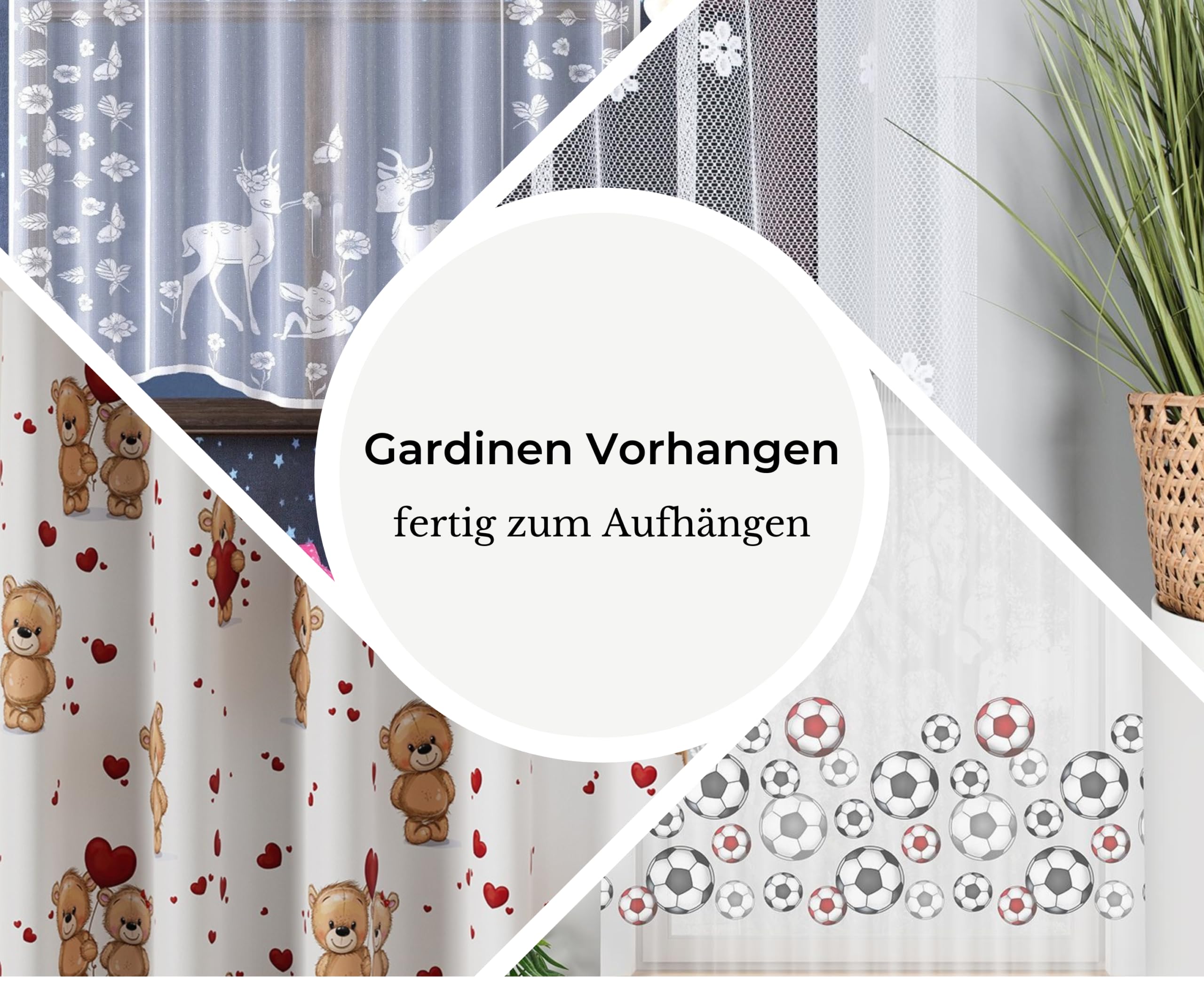 Weiß Voile 500x150 cm (BxH) Transparent Kurze Lange Kräuselband 1:2 Glatt Ohne Muster