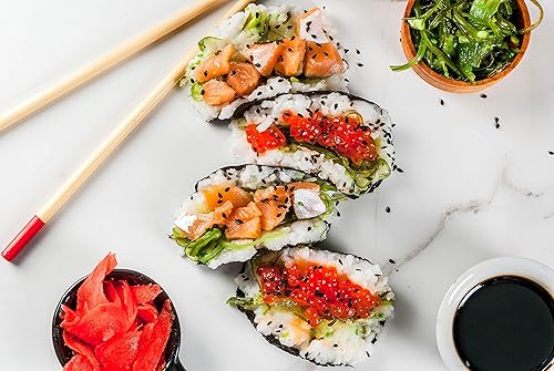 Miniatura 8 de Blue Dragon Sushi Nori 10 sábanas completas por paquete 077 onzas paquete de 1 100 de algas asadas sin gluten apto para veganos