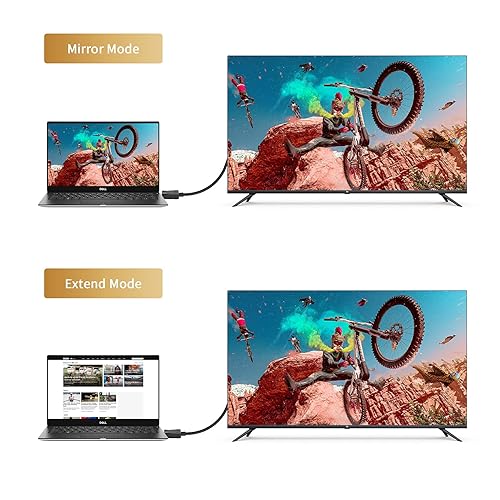 Miniatura 4 de BolAAzuL Cable DisplayPort a DVI de 1.6 pies, cable adaptador trenzado DP a DVI-D macho de un solo enlace 1080P Ultral corto 0.5M para HP Dell