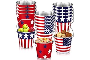 24 Pcs American Flag Buckets for Independence Day Parties