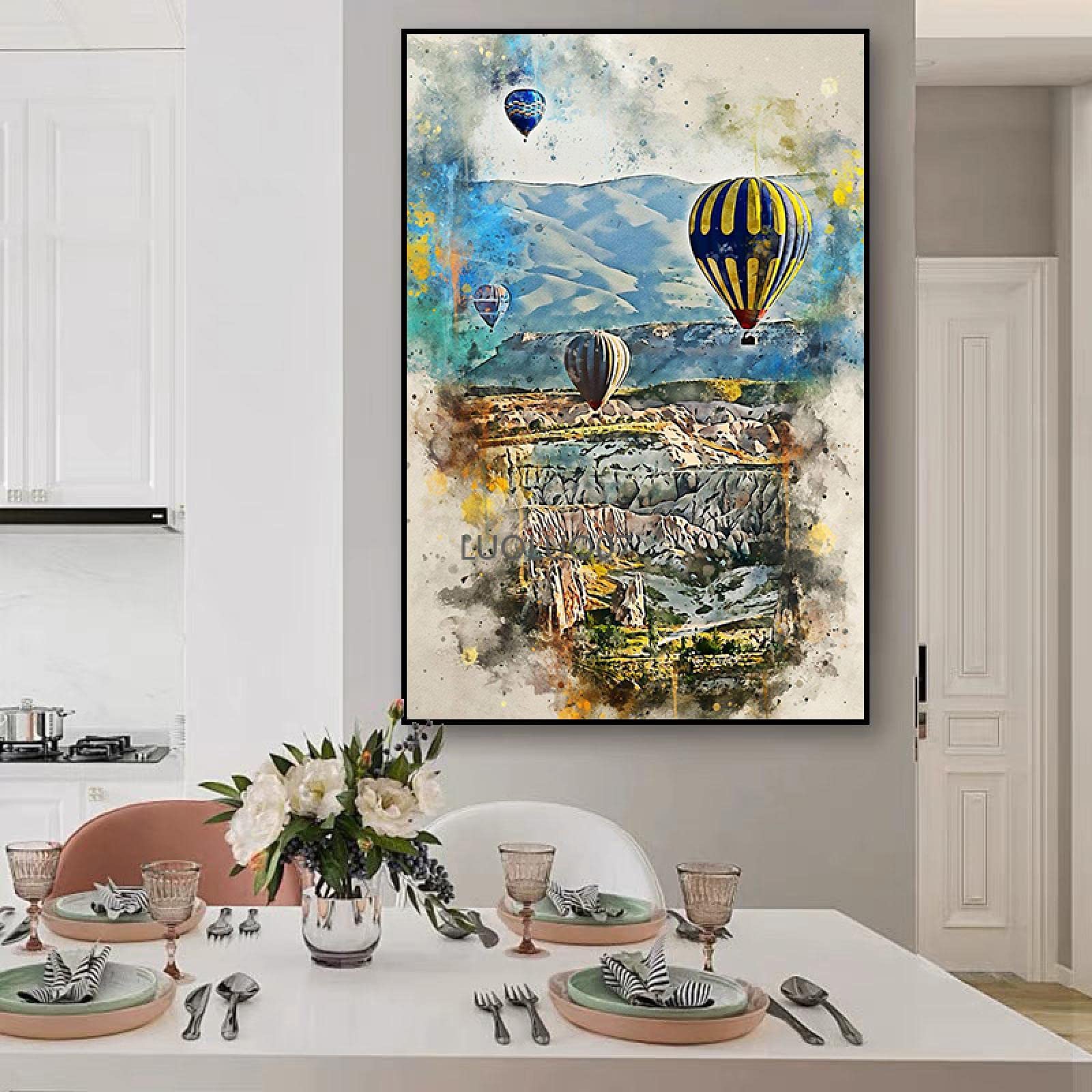 Amazon.co.jp: イスタンブール トルコ 熱気球 キャンバス絵画