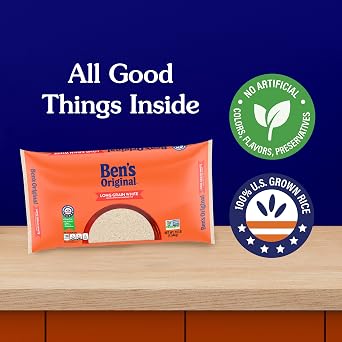 BEN'S ORIGINAL Enriched Long Grain White Rice, Parboiled Rice, 10 lb Bag