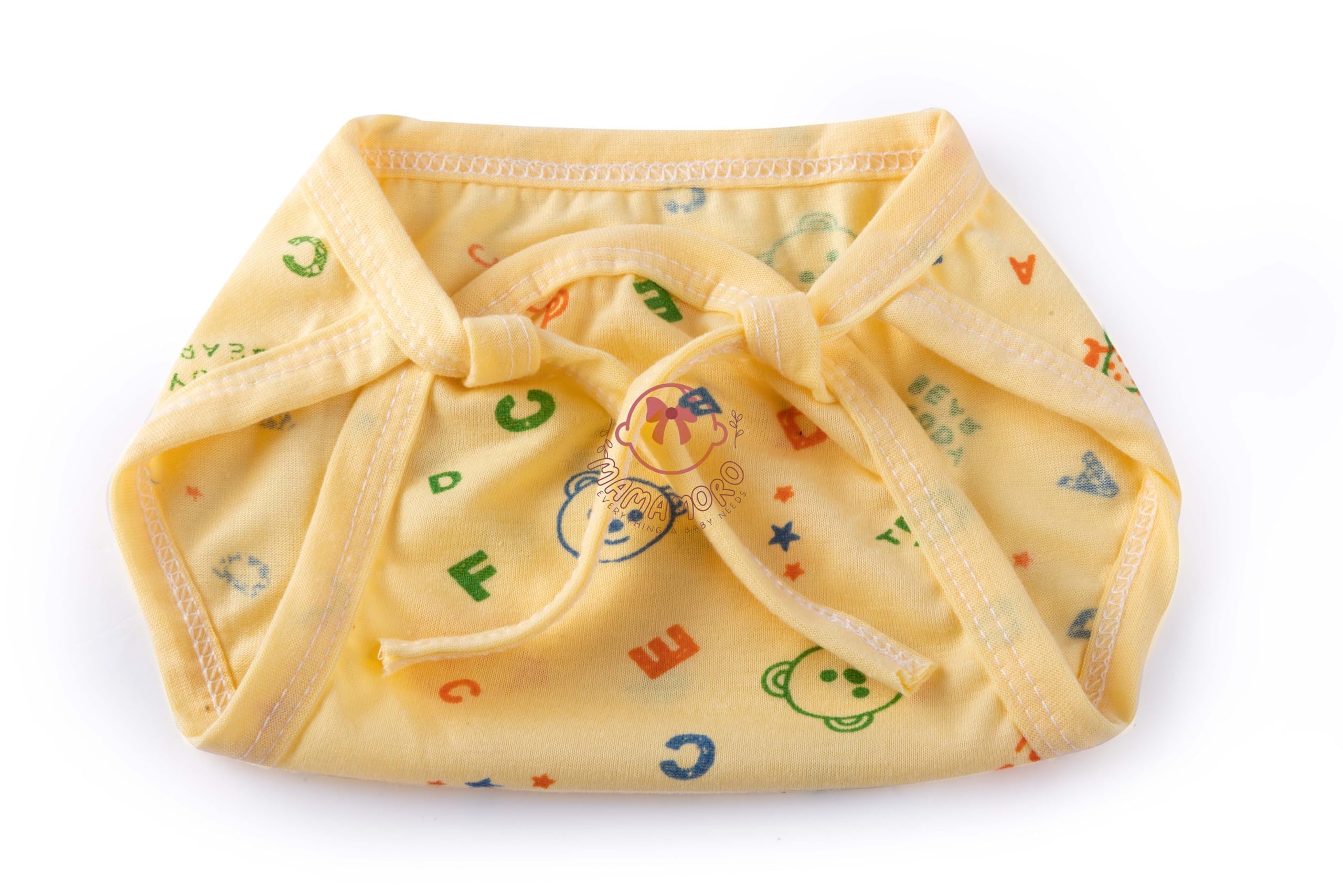 4INFANTSONLY New Born Baby's Cotton Cloth Nappy, Langots for New Born 0-6 Months, Newborn Baby Cloth Diapers, Baby Nappies 0-6 Months U Shaped Washable and Reusable Nappies Multicolor (Set of 10) 1