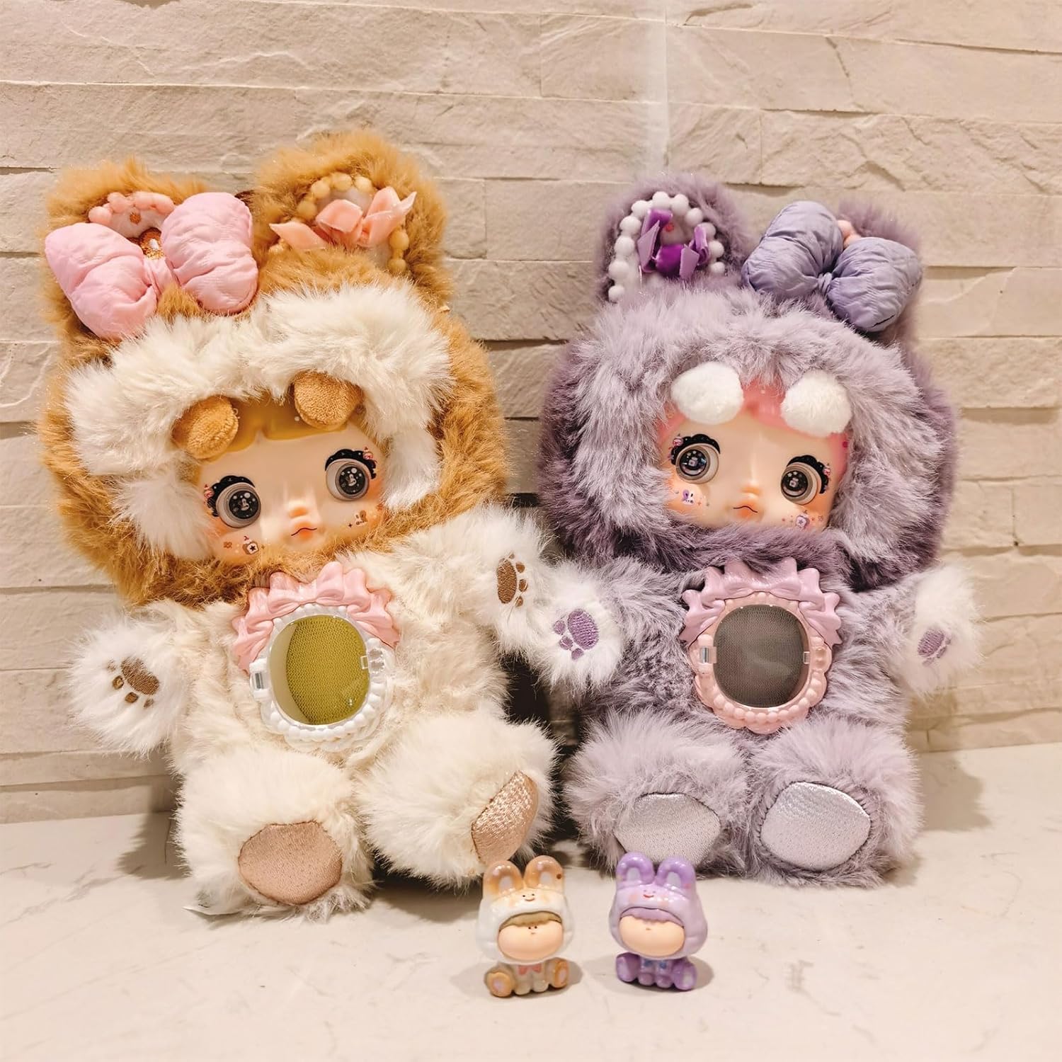Nommi Blind Box Limited Edition, Nommi Plush Sweet Bite Series, Cute Vinyl Plush Blind Box Figures, Kawaii Collectible Figure Mystery Box for Gifts, Whole Set 6 Pcs (Without Duplicates)