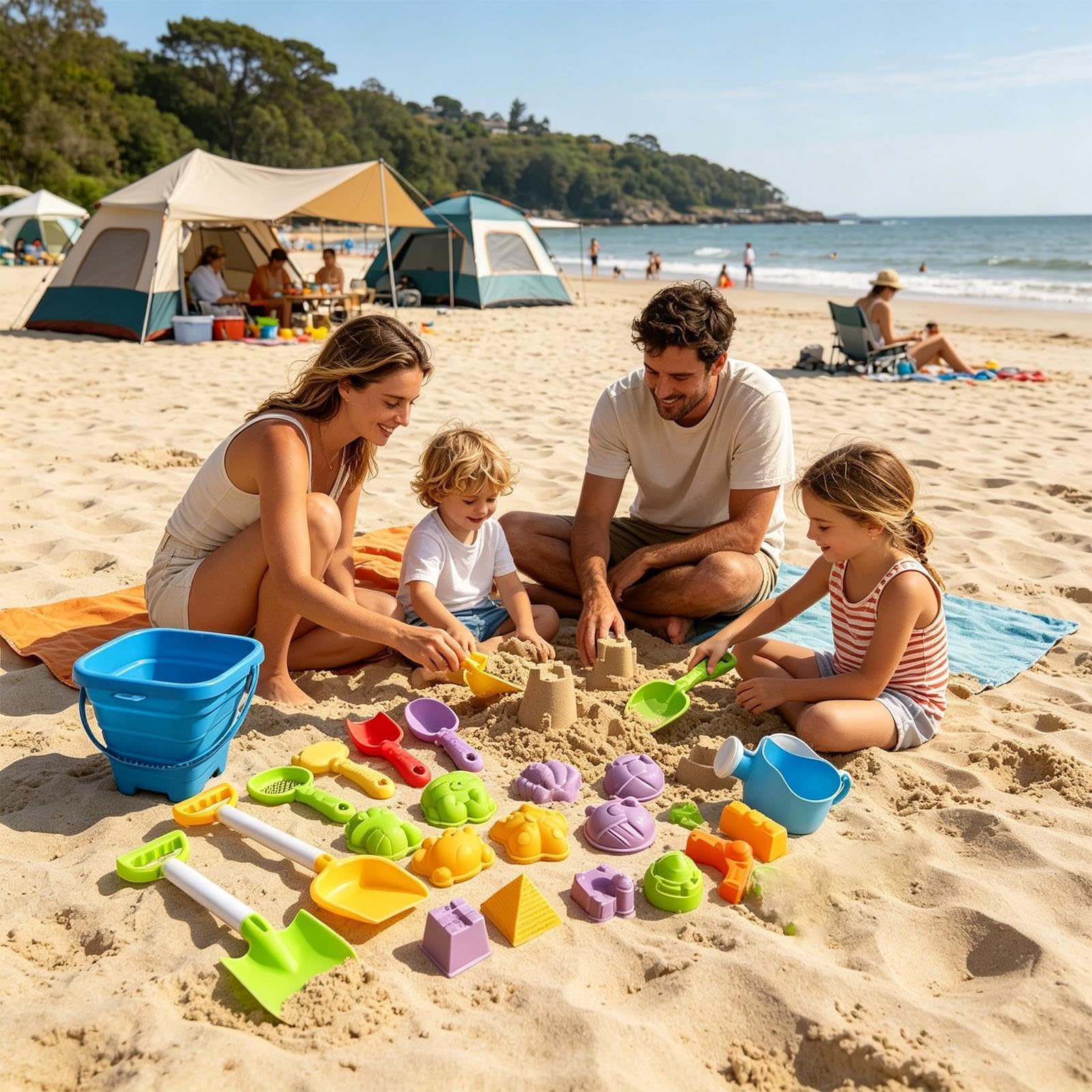 Juguetes de playa para niños Juegos divertidos, coloridos al aire libre