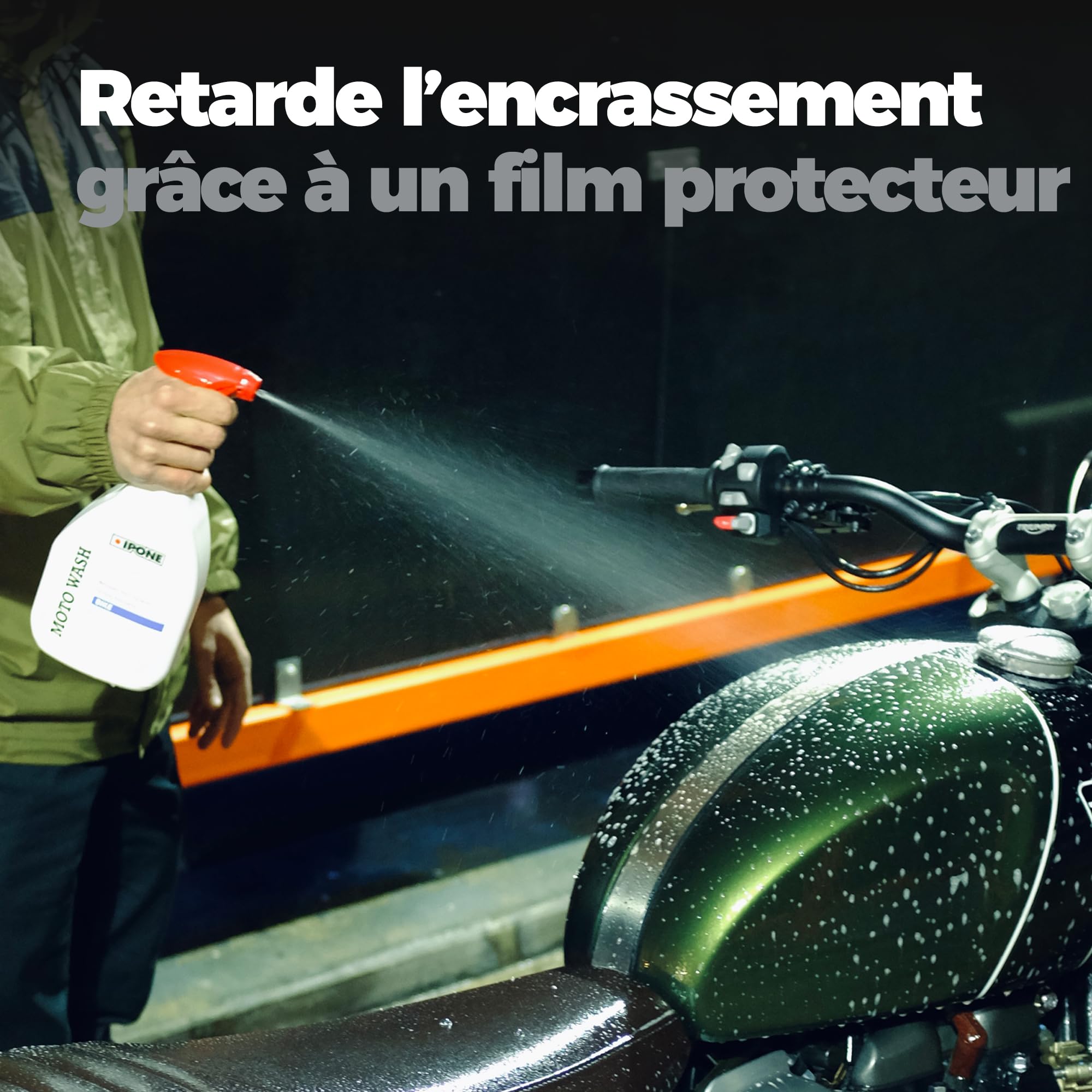 IPONE - Nettoyant Moto Multi Surfaces - Moto Wash – Formule Ultra Puissante - Ne Laisse pas de Trace – Enlève Tous Types de Salissures - Agit en 2 Minutes - Effet Moussant Ultra Rapide – 5L