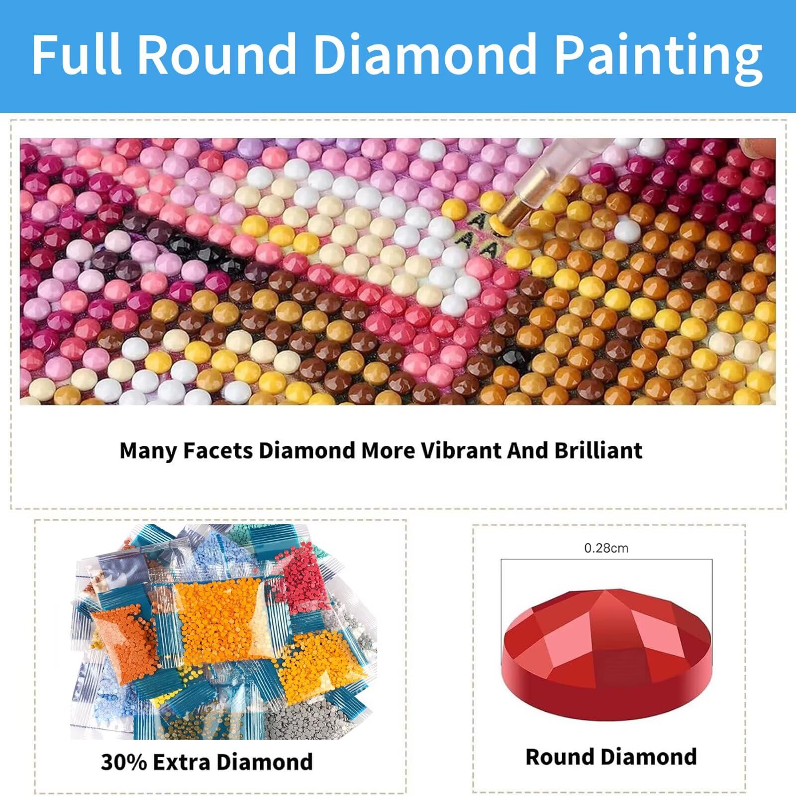 Diamond Painting Erwachsene Frau 140x70 cm, 5D Flügel Diamond Art Set Q0-70