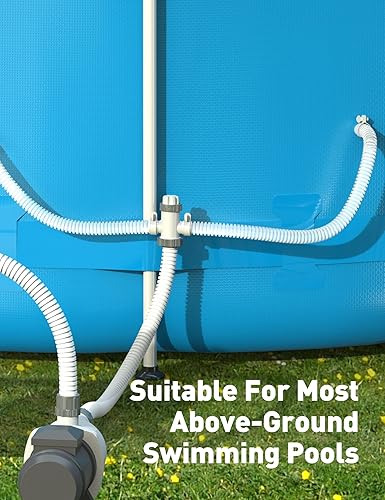 Miniatura 2 de VOEER Válvula de émbolo de manguera de piscina dividida, válvula de émbolo de manguera 2 en 1, pieza de piscina para sistema de circulación de filtro