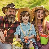Vista 24 de Sieral 12 piezas de vasos de chupito de bota en collar con cuentas, vaso de chupito de vaquera de plástico, collar de vaso de chupito para novia