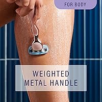 Vista 3 de Schick Hydro Silk Maquinilla de afeitar de metal de oro rosa para mujer, maquinillas de afeitar de 5 hojas para mujer, incluye 1 mango de afeitar