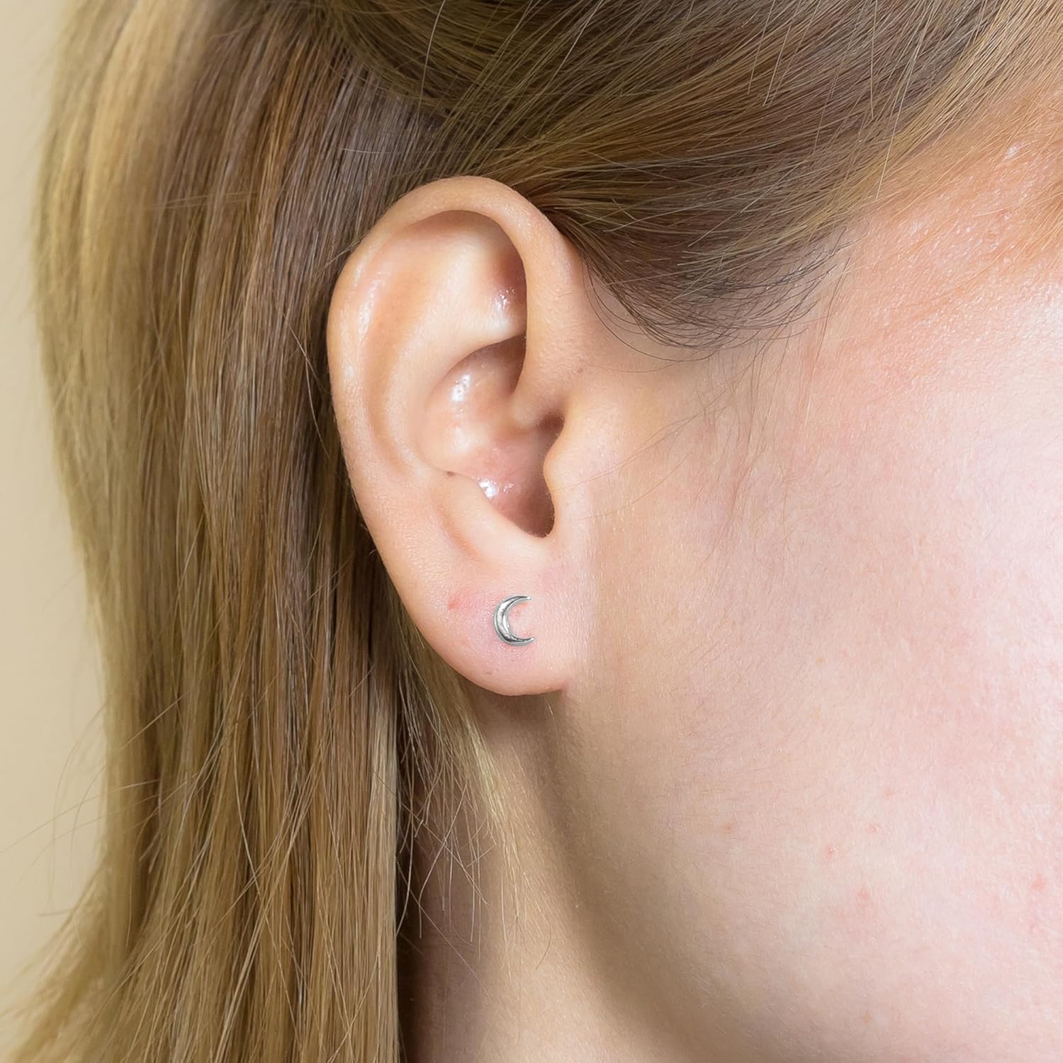 Boma Jewelry Sterling Silver Crescent Moon & North Star Mismatched Stud Earrings - Image 3