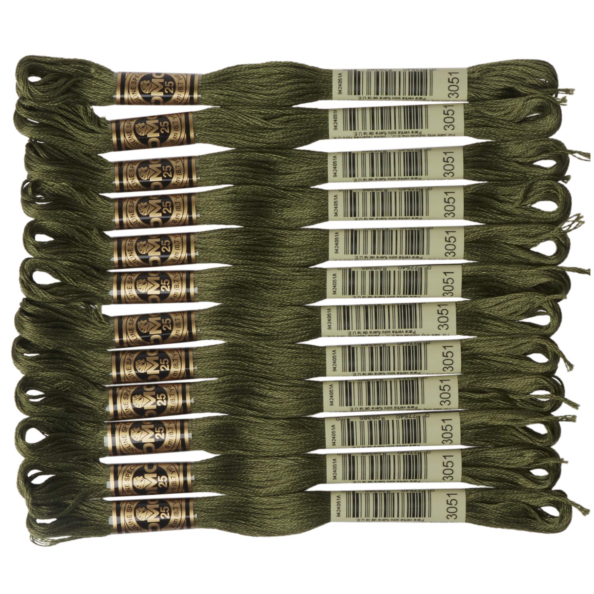 DMC 6-Strand Embroidery Cotton Floss, Dark Green Grey