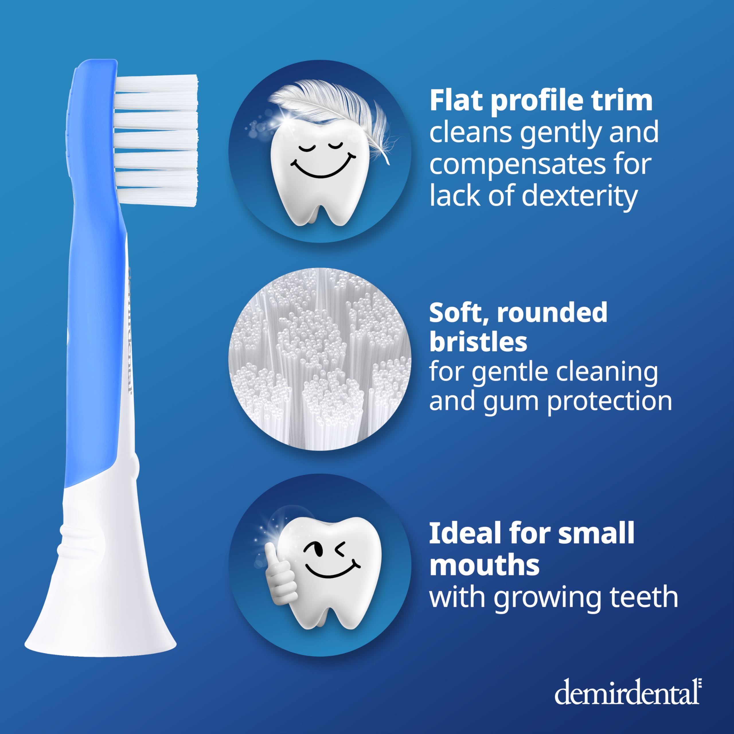 Confezione da 8 testine di ricambio compatibili con Sonicare Kids