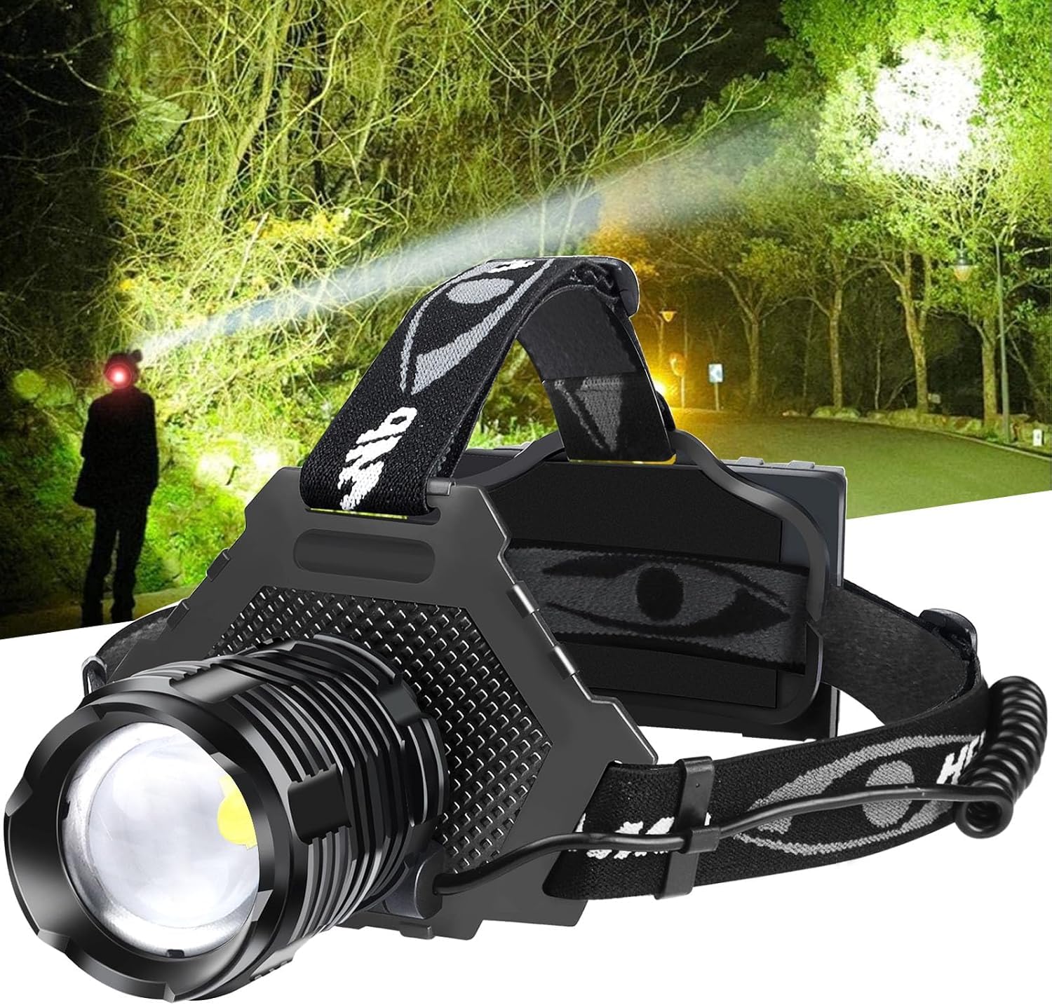 Amazon.com: Bud K LED Headlamp Rechargeable, Upgraded 30W Super