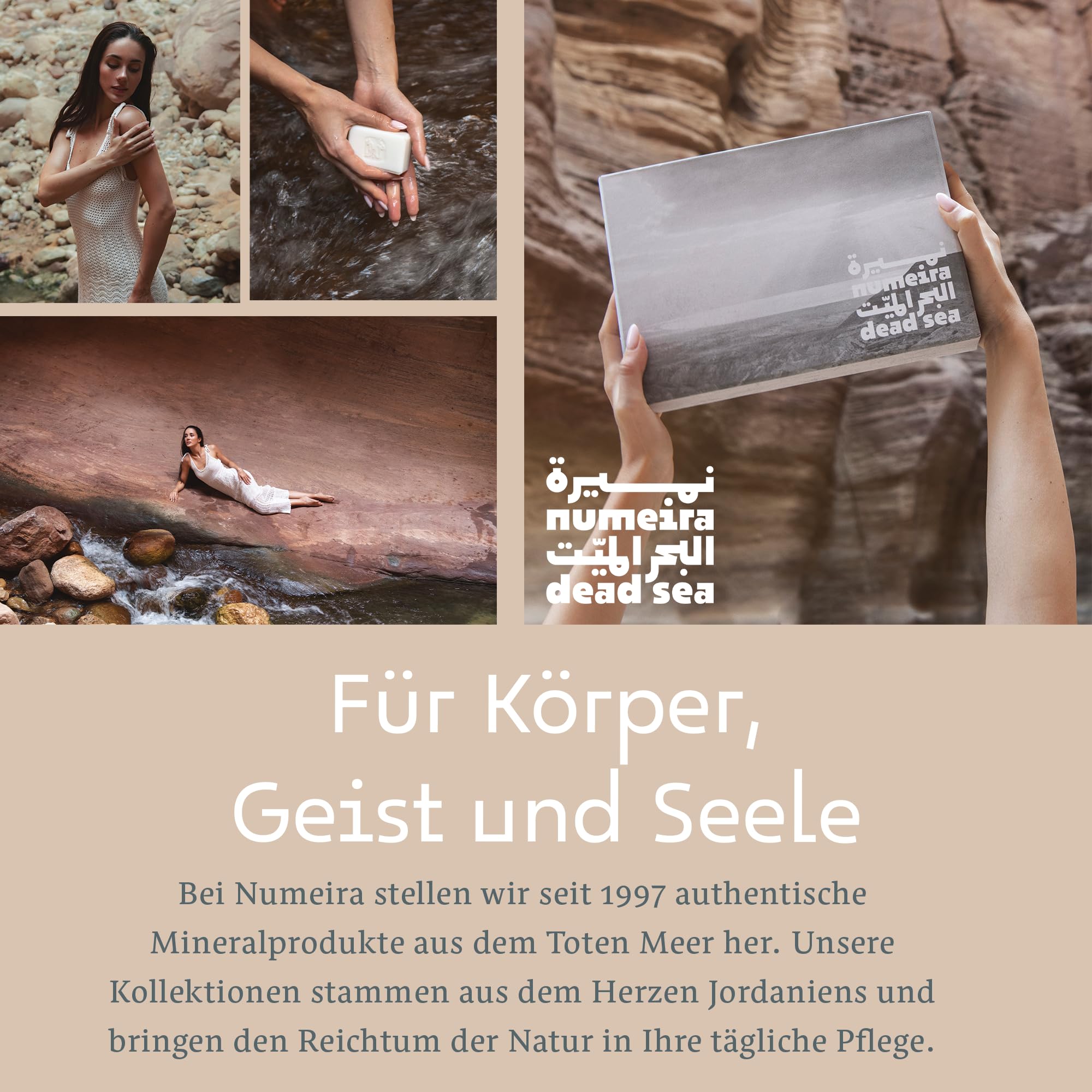 Geschenkset Totes Meer, Spa-Korb, Verwöhngeschenke für Frauen, Spa | Mit Badesalz aus dem Toten Meer, Magnesiumöl, Magnesiumbadeflocken, Salzseife, Schlammseife, Schlammmaske, Luffa und Halter