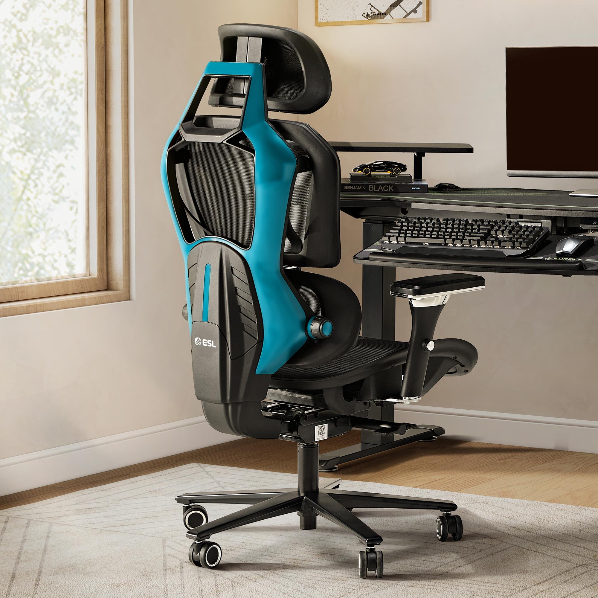 Eureka Ergonomische Typhonsessel Gaming Sessel 4D-Armstützen Regulierbar Lumbarunterstützung - Dettaglio