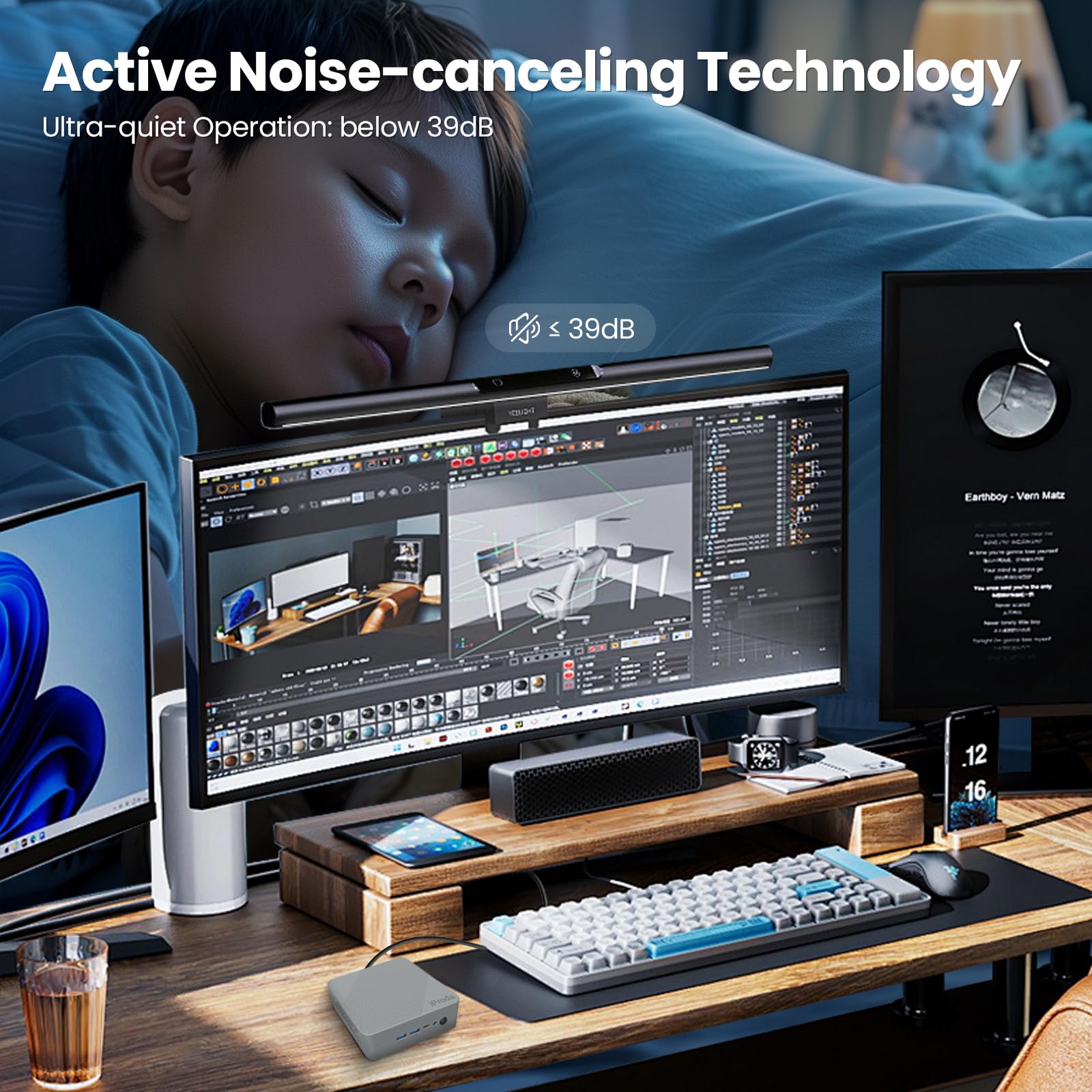 iProda Mini PC 12th Intel Alder Lake N97 (up to 3.6GHz), Mini