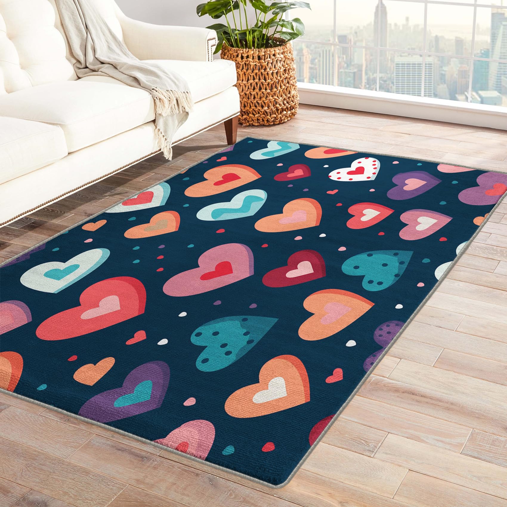 Amazon.com: Heart Rug & Home Decor - 3x5 Rug, Love Rugs for Living
