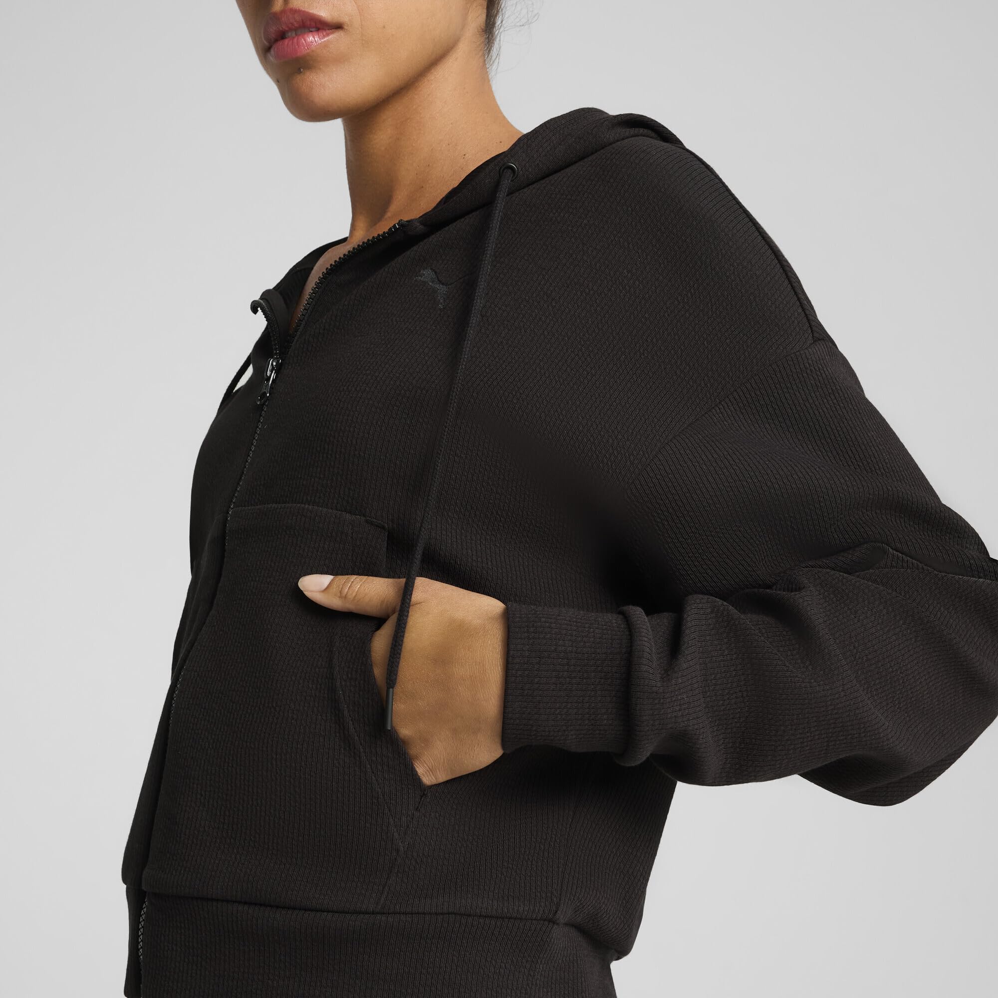Puma Her Comfort Crop Full-Zip Hoodie Felpa con Cappuccio Bambine e Ragazze (Pacco da 1)