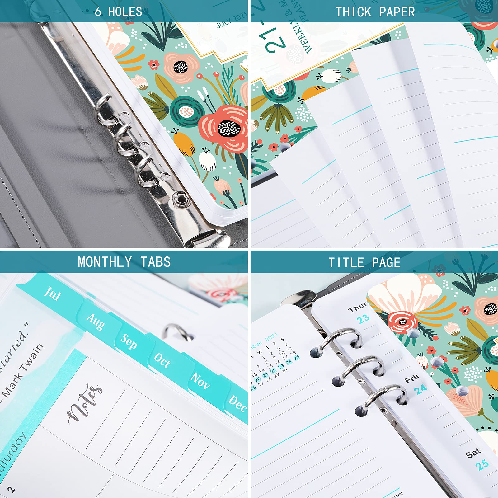 20212022 Planner Refill 6Hole Punched, 51/2" x 81/2" ( including